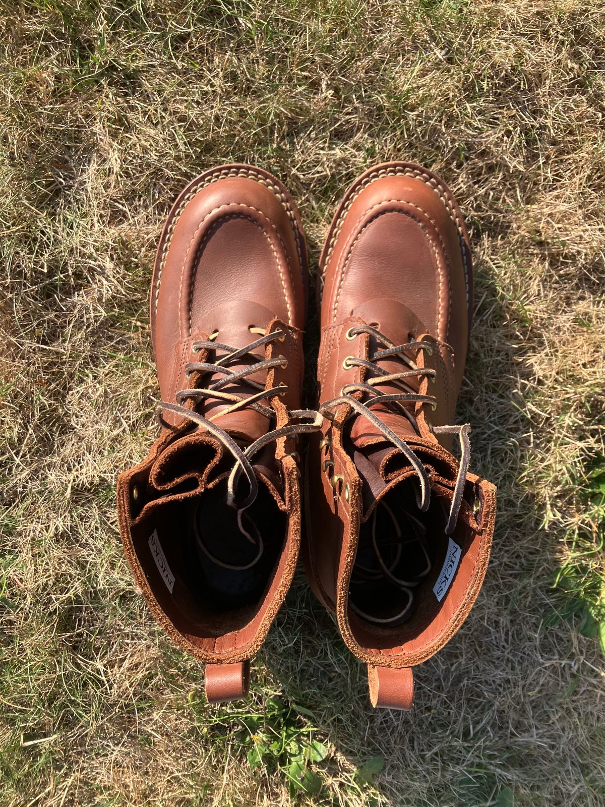 Photo by taylorlong1 on September 19, 2025 of the Nicks Moc Toe in Seidel 1964 Brown.