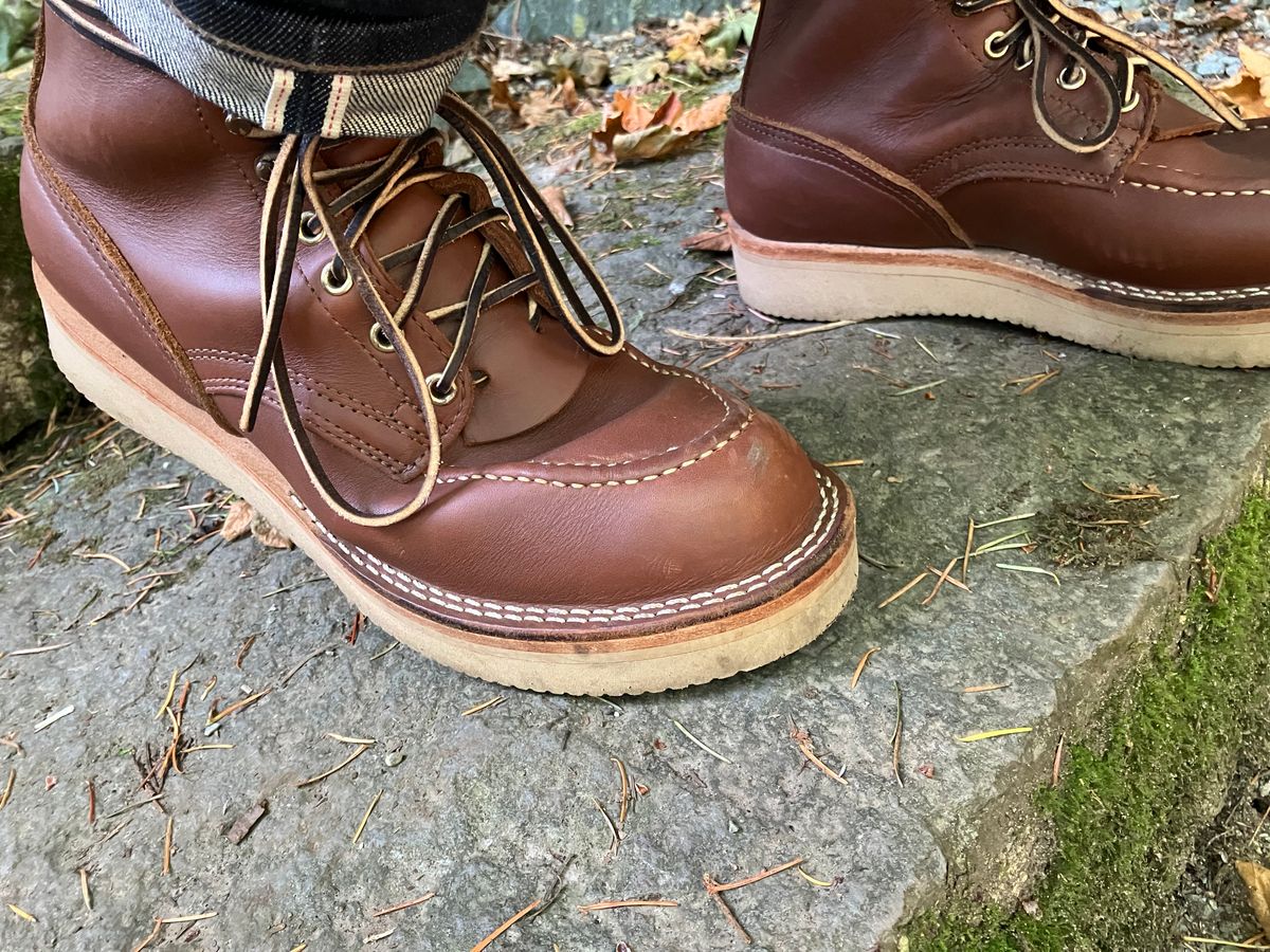 Photo by taylorlong1 on September 25, 2025 of the Nicks Moc Toe in Seidel 1964 Brown.
