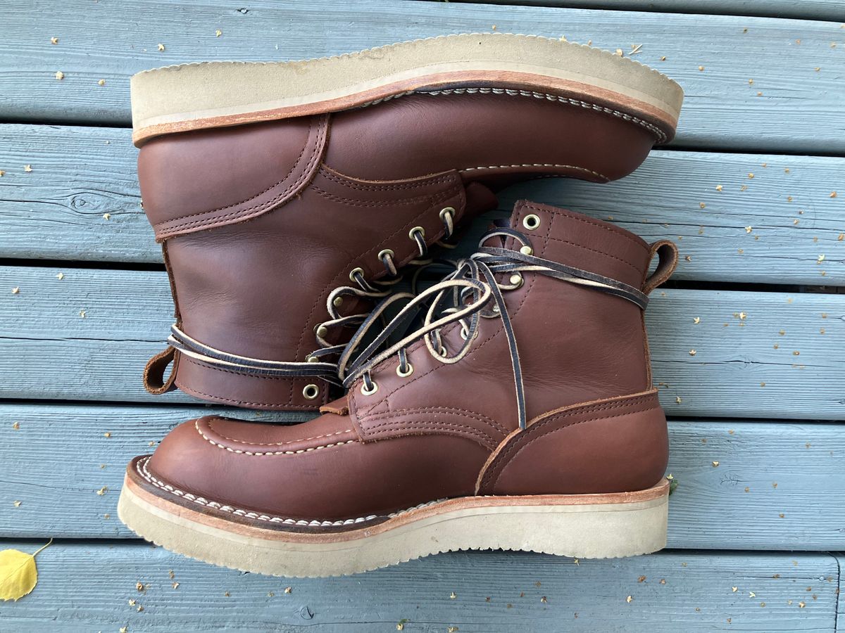 Photo by taylorlong1 on October 1, 2025 of the Nicks Moc Toe in Seidel 1964 Brown.
