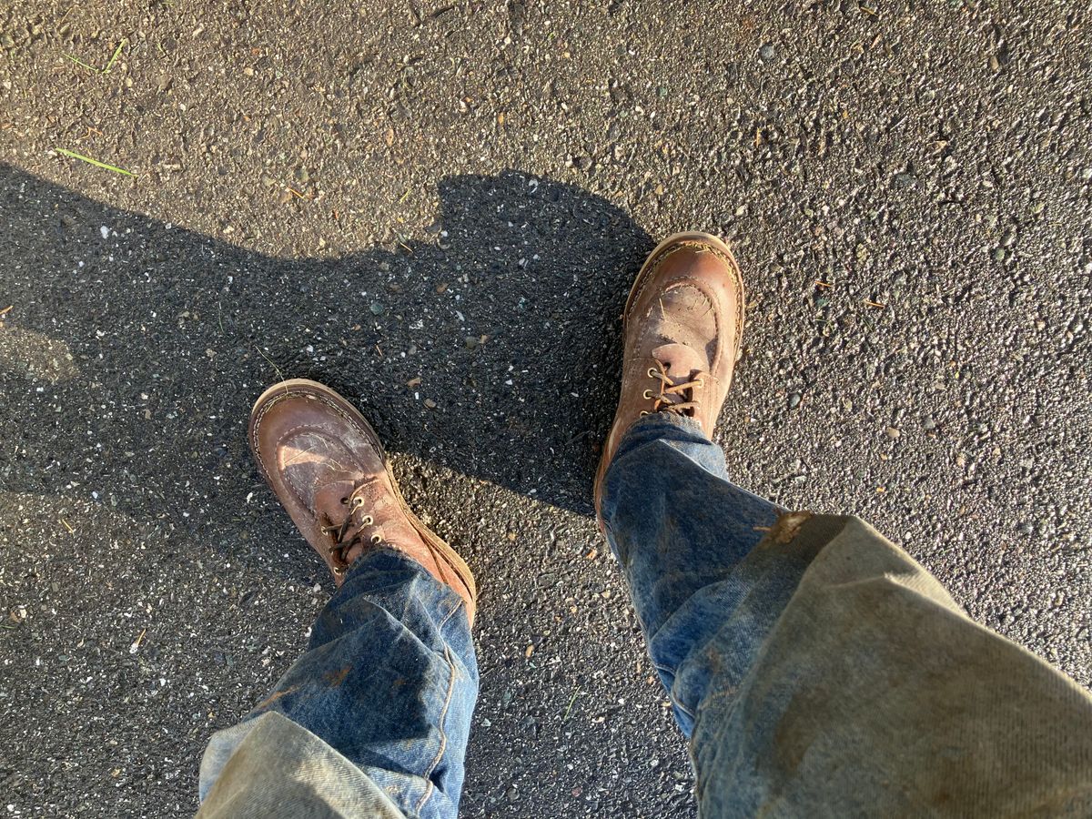 Photo by taylorlong1 on October 22, 2025 of the Nicks Moc Toe in Seidel 1964 Brown.