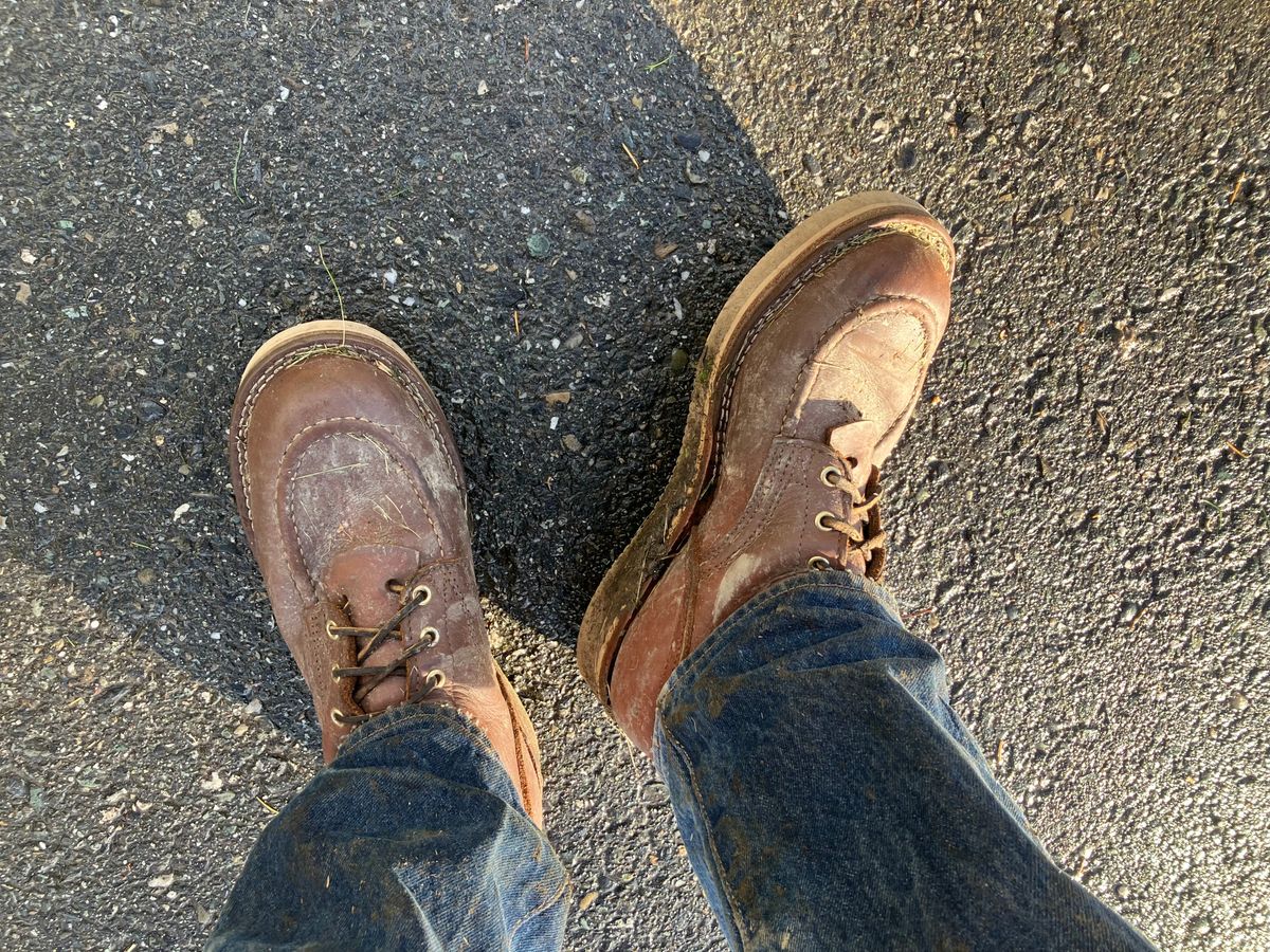 Photo by taylorlong1 on October 22, 2025 of the Nicks Moc Toe in Seidel 1964 Brown.