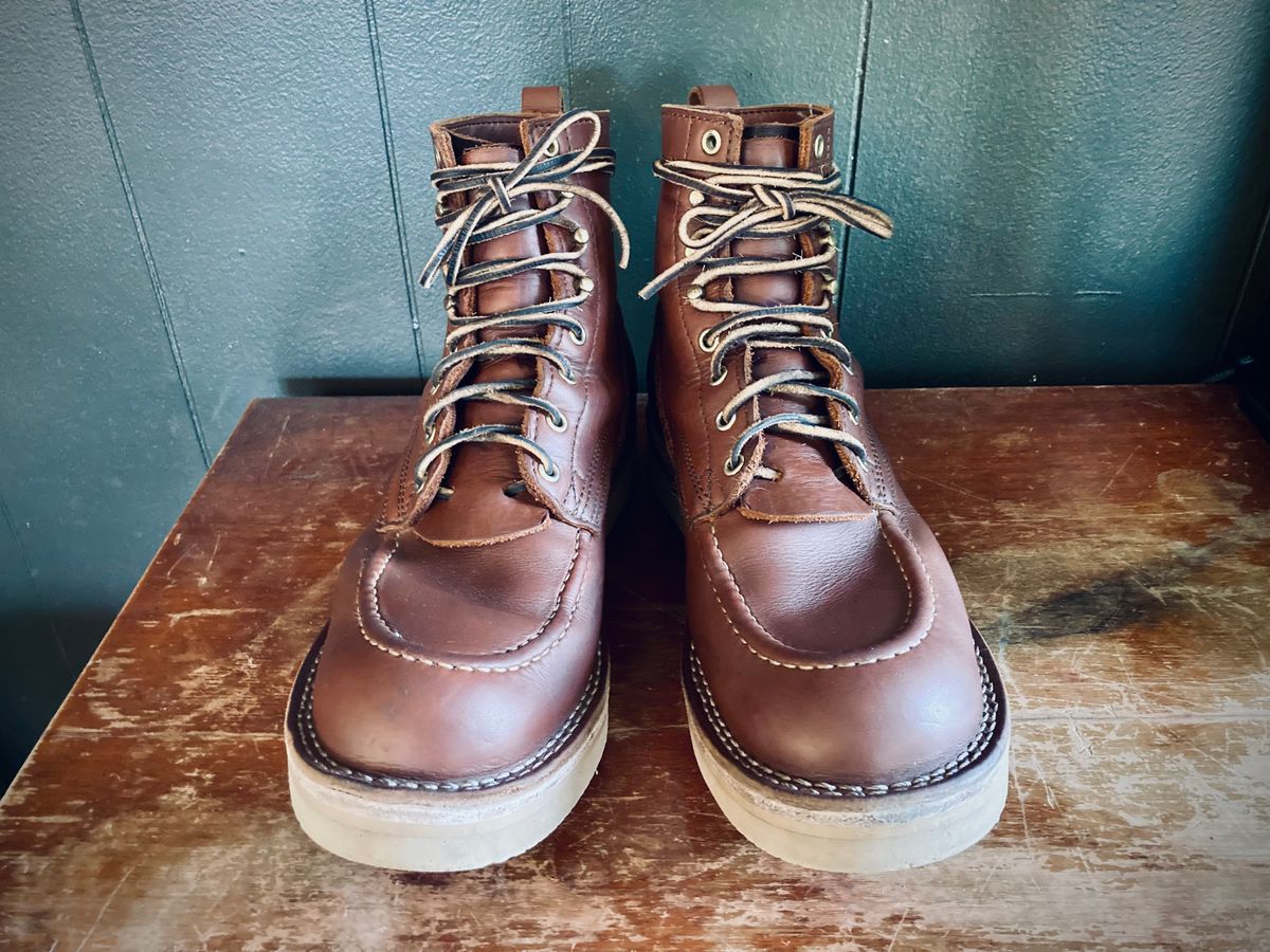 Photo by taylorlong1 on November 2, 2025 of the Nicks Moc Toe in Seidel 1964 Brown.