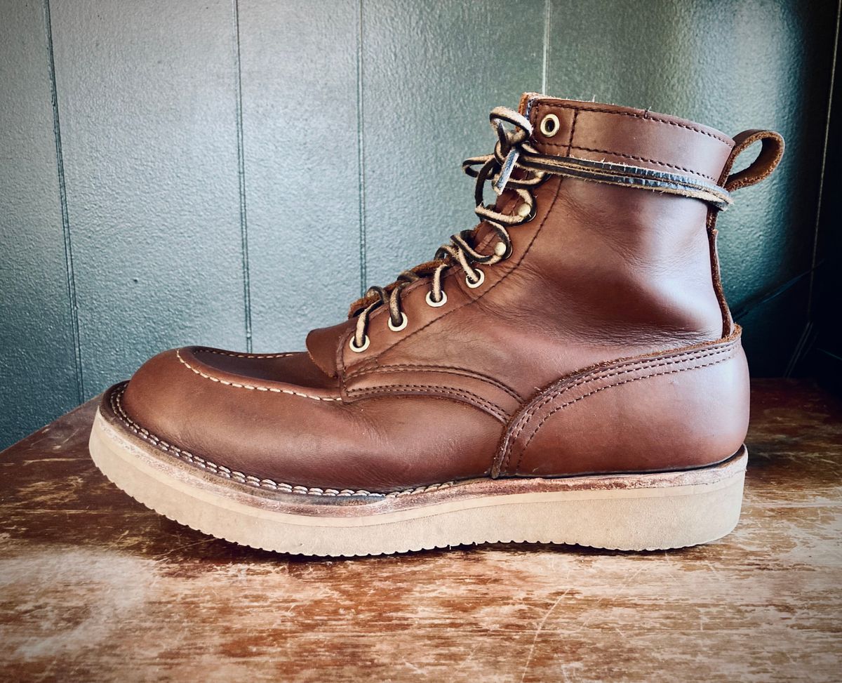 Photo by taylorlong1 on November 2, 2025 of the Nicks Moc Toe in Seidel 1964 Brown.