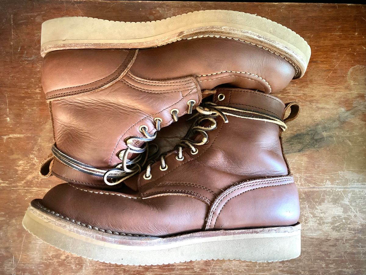 Photo by taylorlong1 on November 2, 2025 of the Nicks Moc Toe in Seidel 1964 Brown.