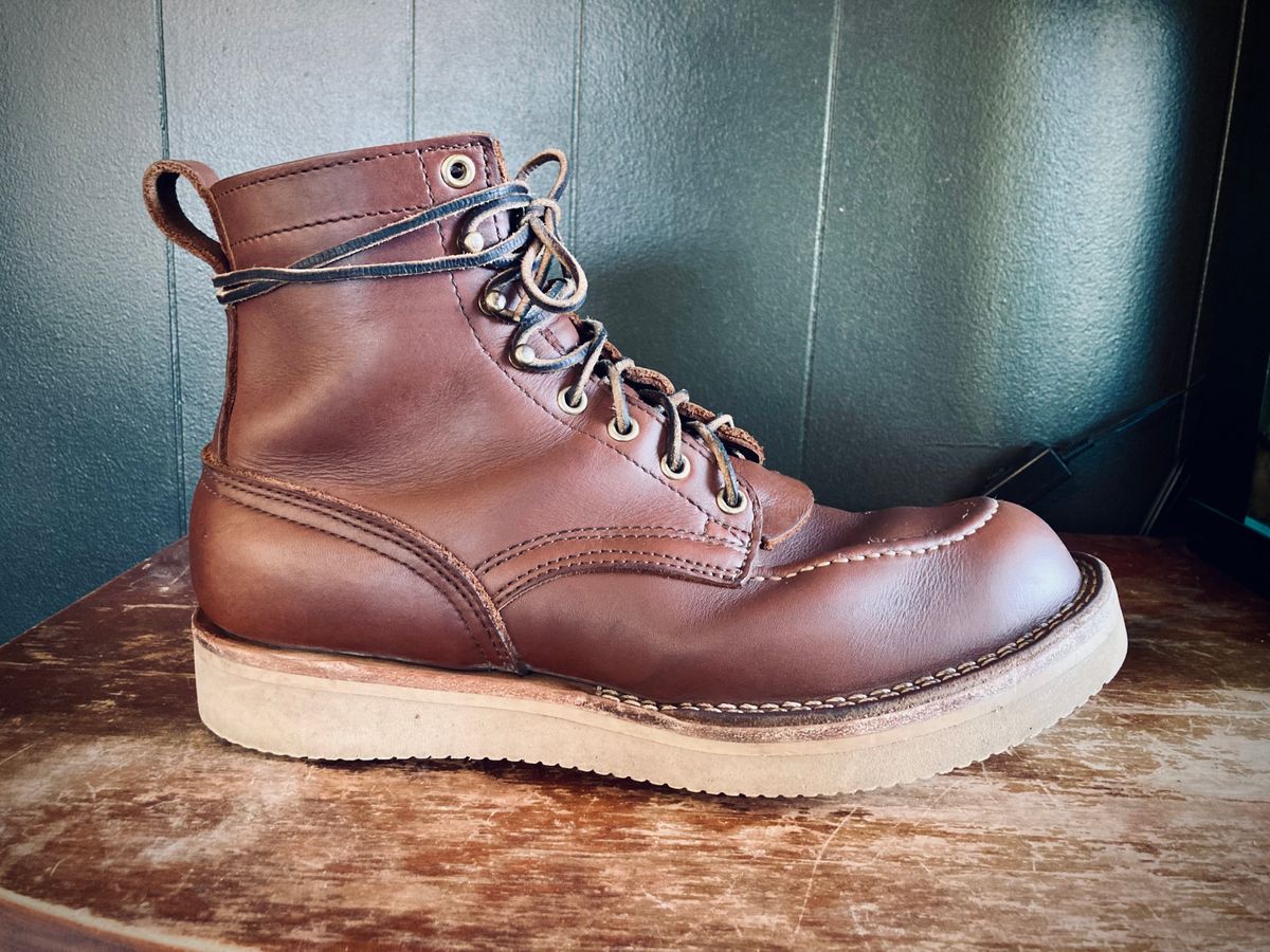 Photo by taylorlong1 on November 2, 2025 of the Nicks Moc Toe in Seidel 1964 Brown.