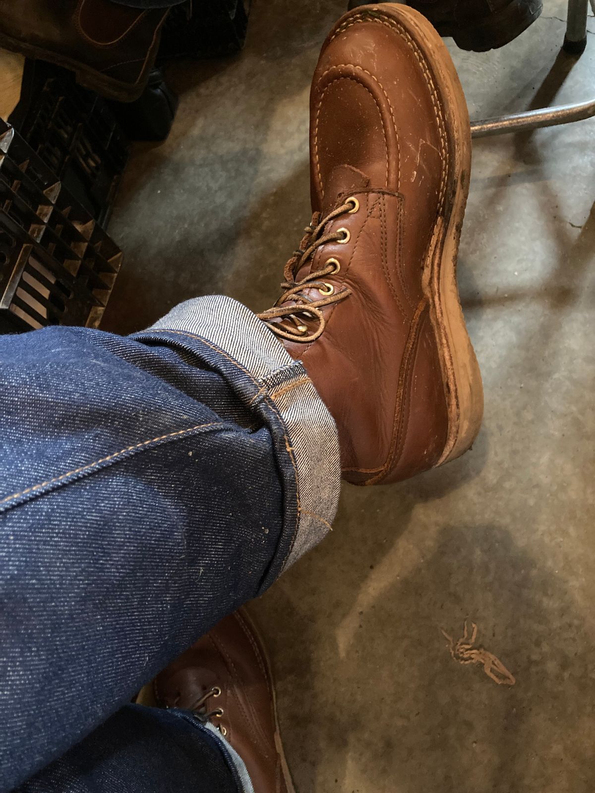 Photo by taylorlong1 on November 15, 2025 of the Nicks Moc Toe in Seidel 1964 Brown.