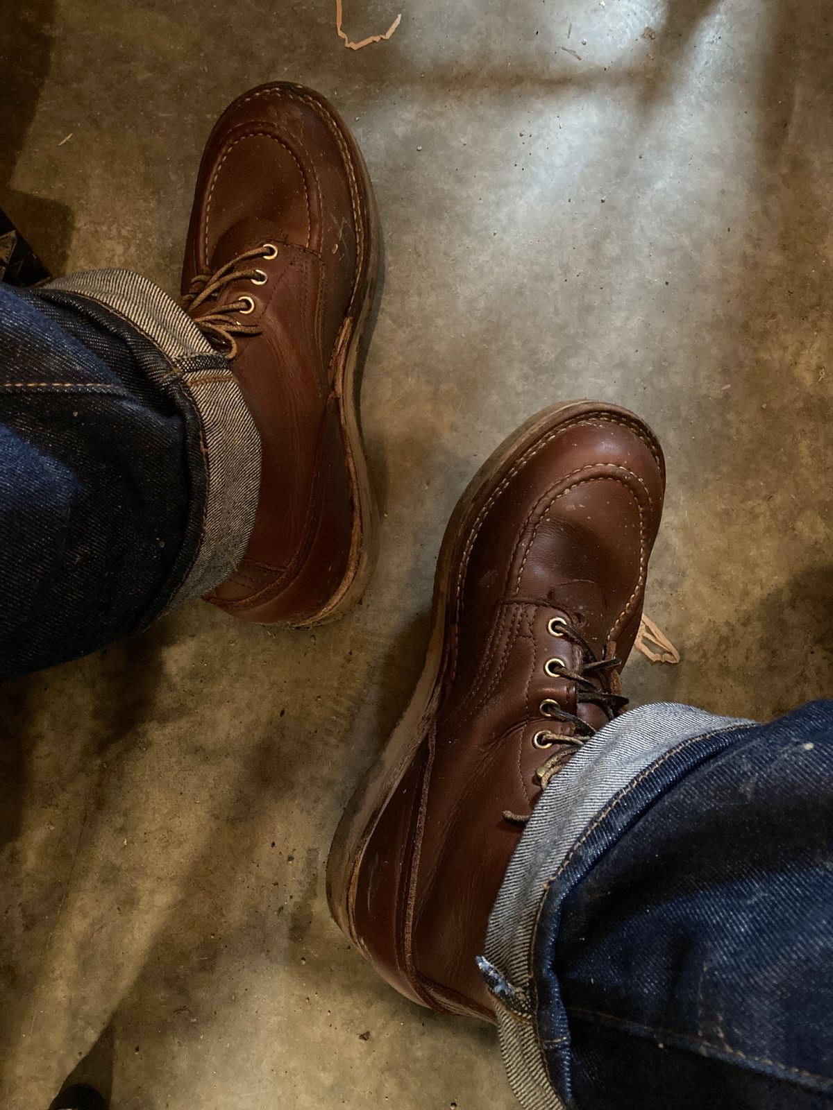 Photo by taylorlong1 on November 15, 2025 of the Nicks Moc Toe in Seidel 1964 Brown.