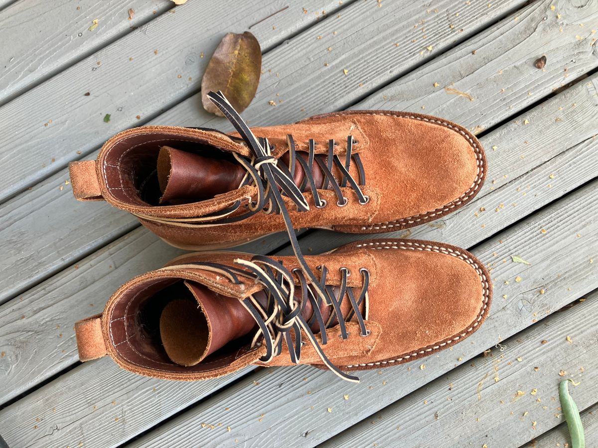 Photo by taylorlong1 on October 27, 2025 of the White's C350-CS in Seidel Red Dog Oil Tan Roughout.