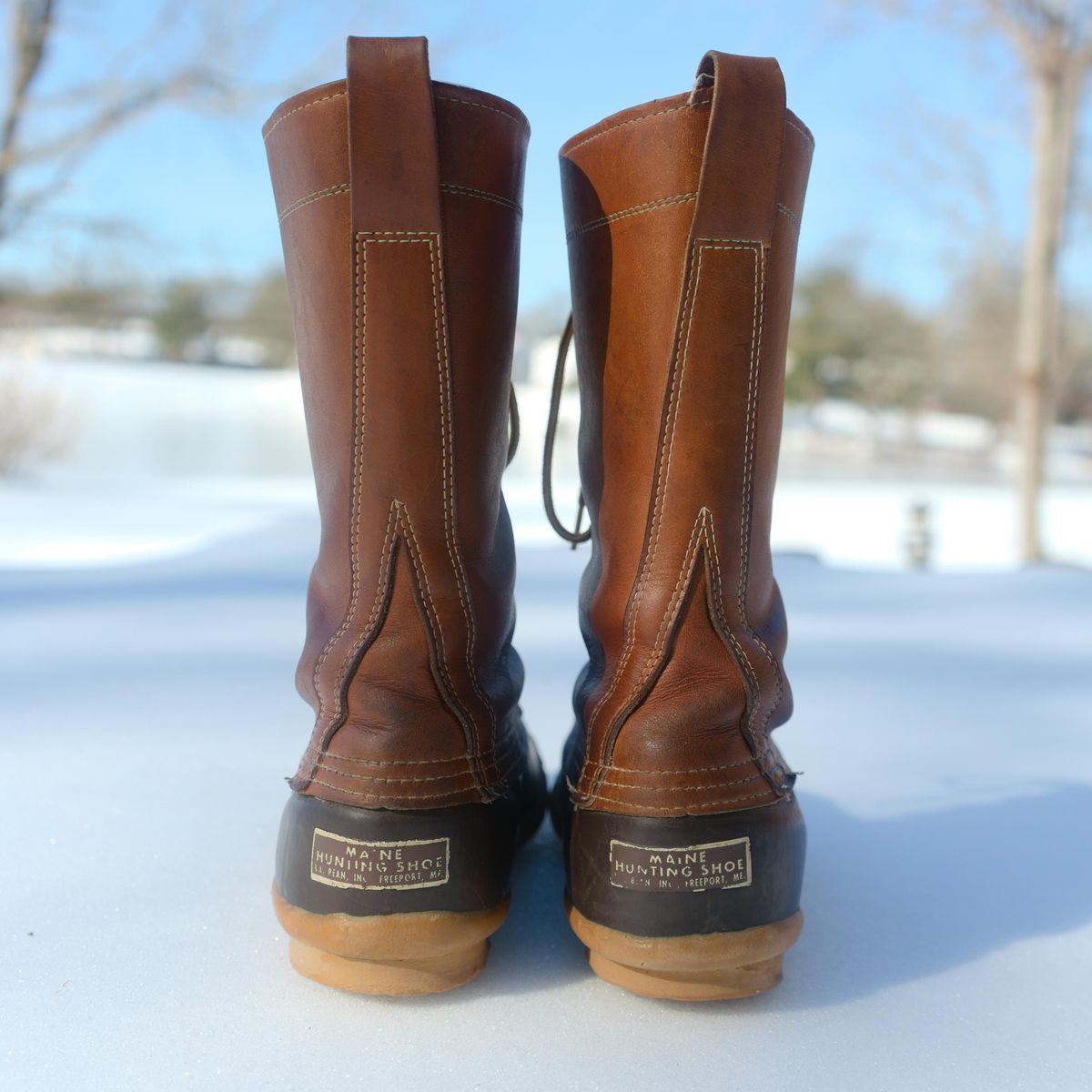 Photo by feetpics on February 1, 2026 of the L.L.Bean Maine Hunting Shoe 12" in Unknown Leather.