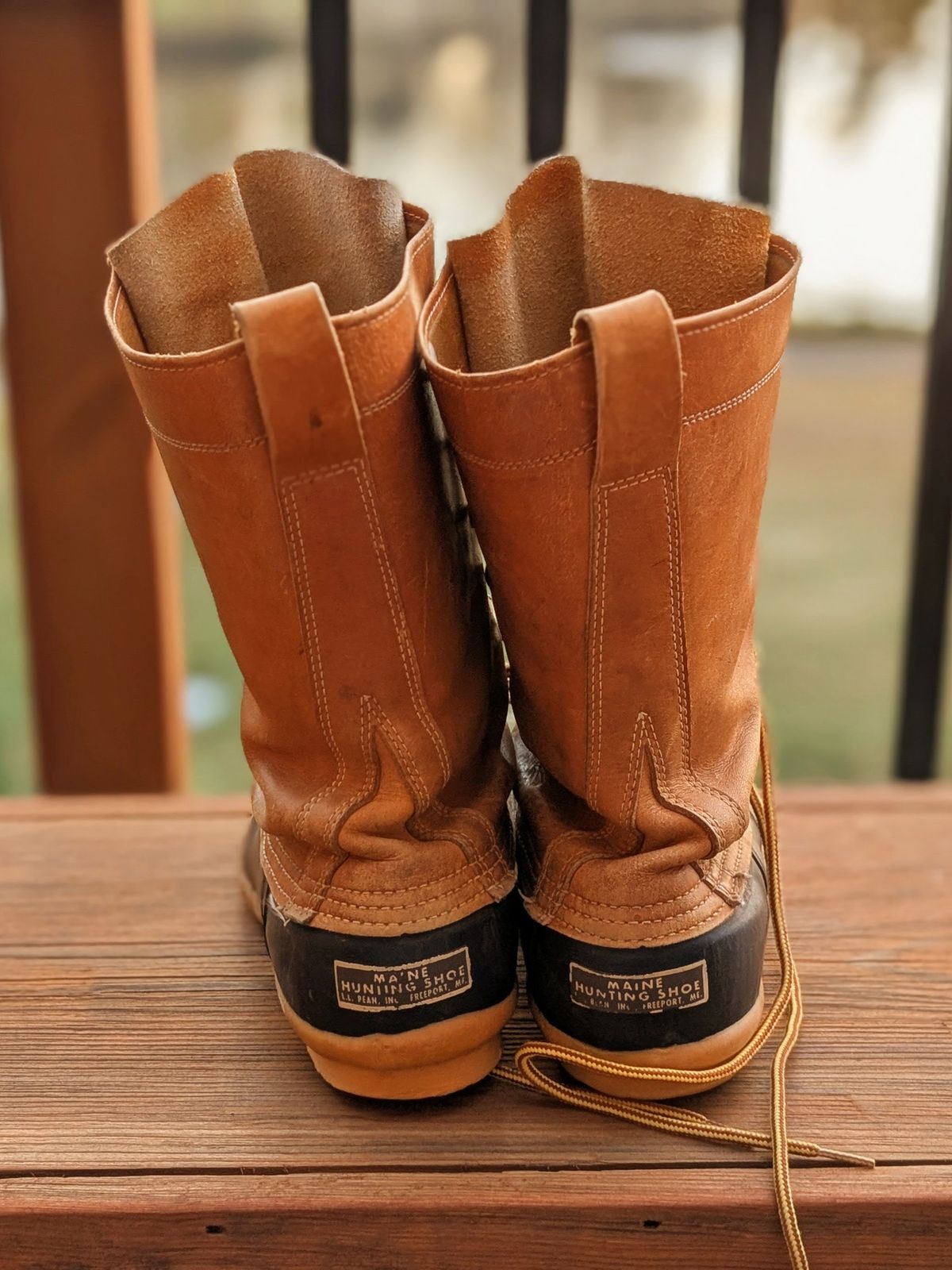 Photo by feetpics on November 5, 2025 of the L.L.Bean Maine Hunting Shoe 12" in Unknown Leather.