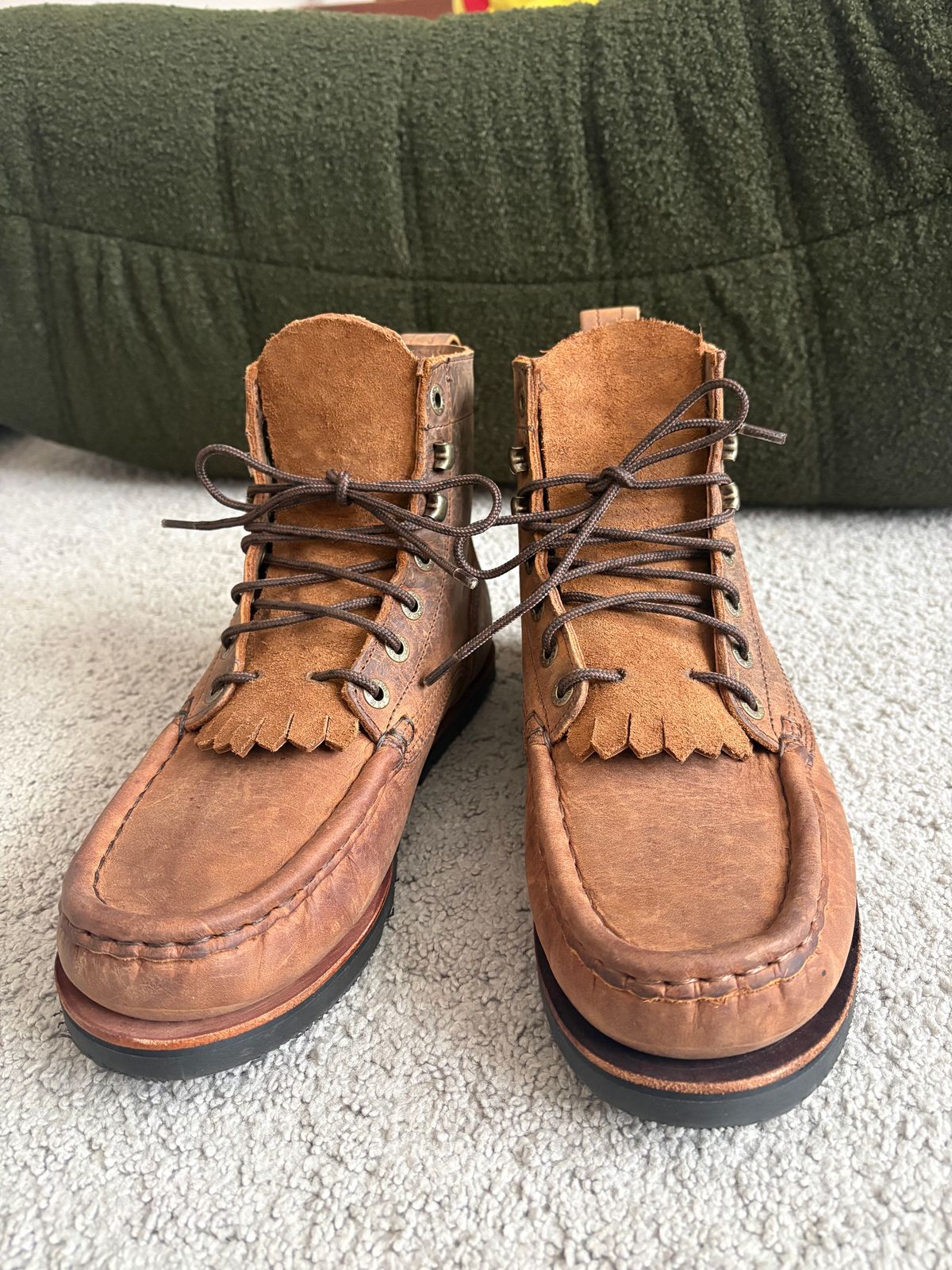 Photo by letsmosey on February 28, 2026 of the Jim Green Barefoot Workhorse in Bronco brown.