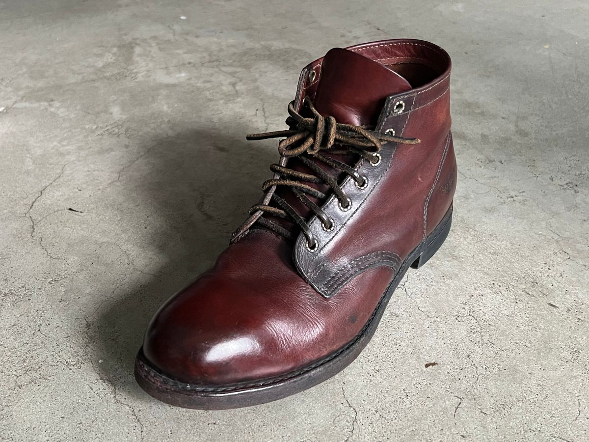 Photo by kleinknecht on May 7, 2022 of the Frye Prison Boot in Unknown Leather.