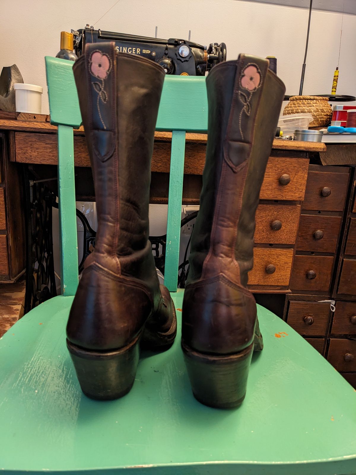 Photo by olivialocke on November 4, 2025 of the Self-Made Packer Boot in Horween Double Horse Front.