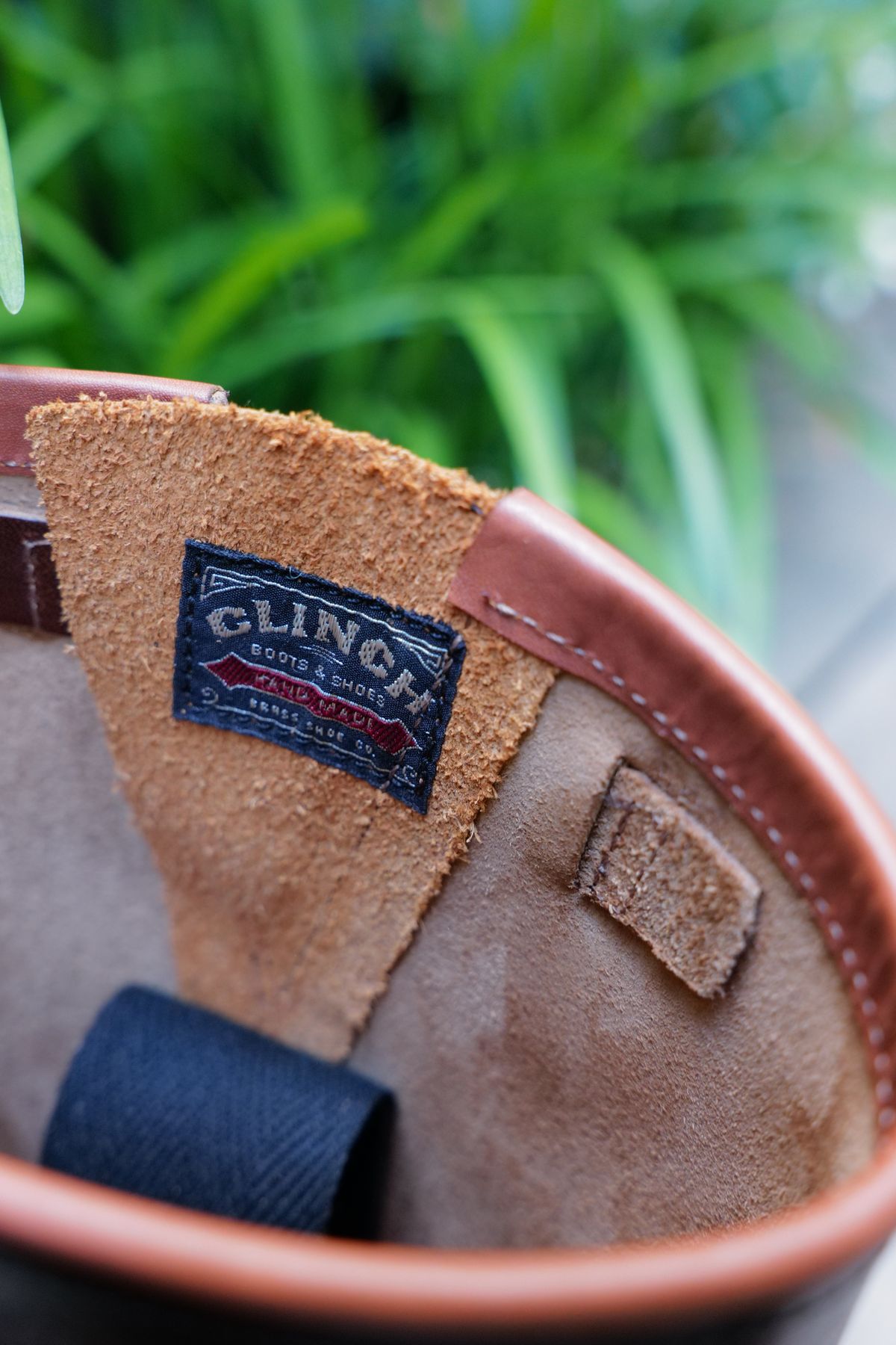 Photo by jcurry on June 17, 2025 of the Clinch Engineer Boots 11-Inch Height in Brown-Overdyed Horsebutt.