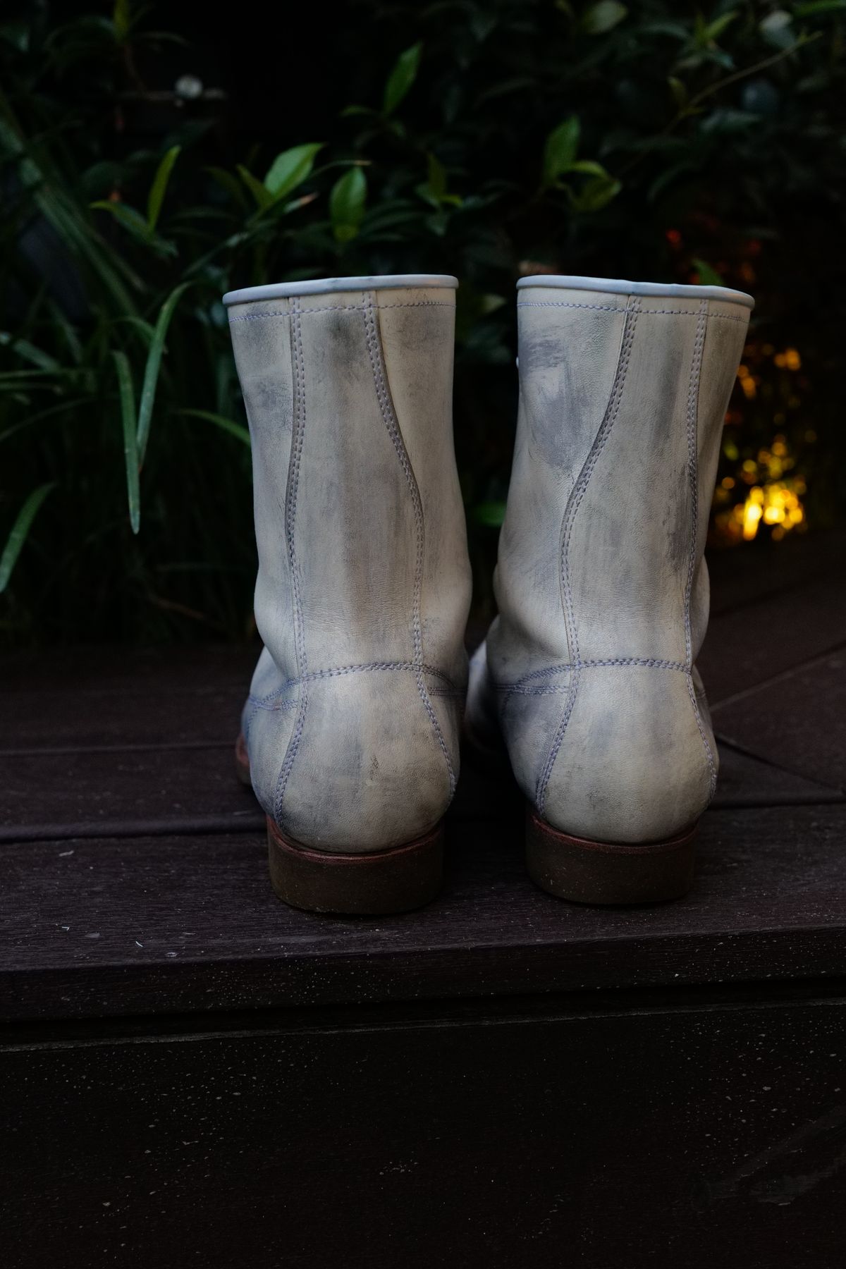 Photo by jcurry on August 22, 2025 of the Clinch Gary Boots in EQ Horsebutt White Dirty Finish.