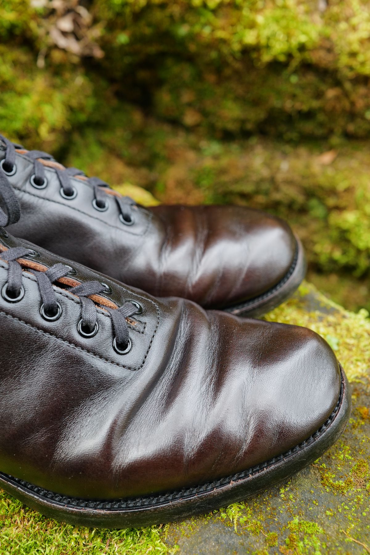 Photo by jcurry on March 1, 2026 of the Clinch Milne Soft-toe in Top Notch Horsehide Black (Tea core).