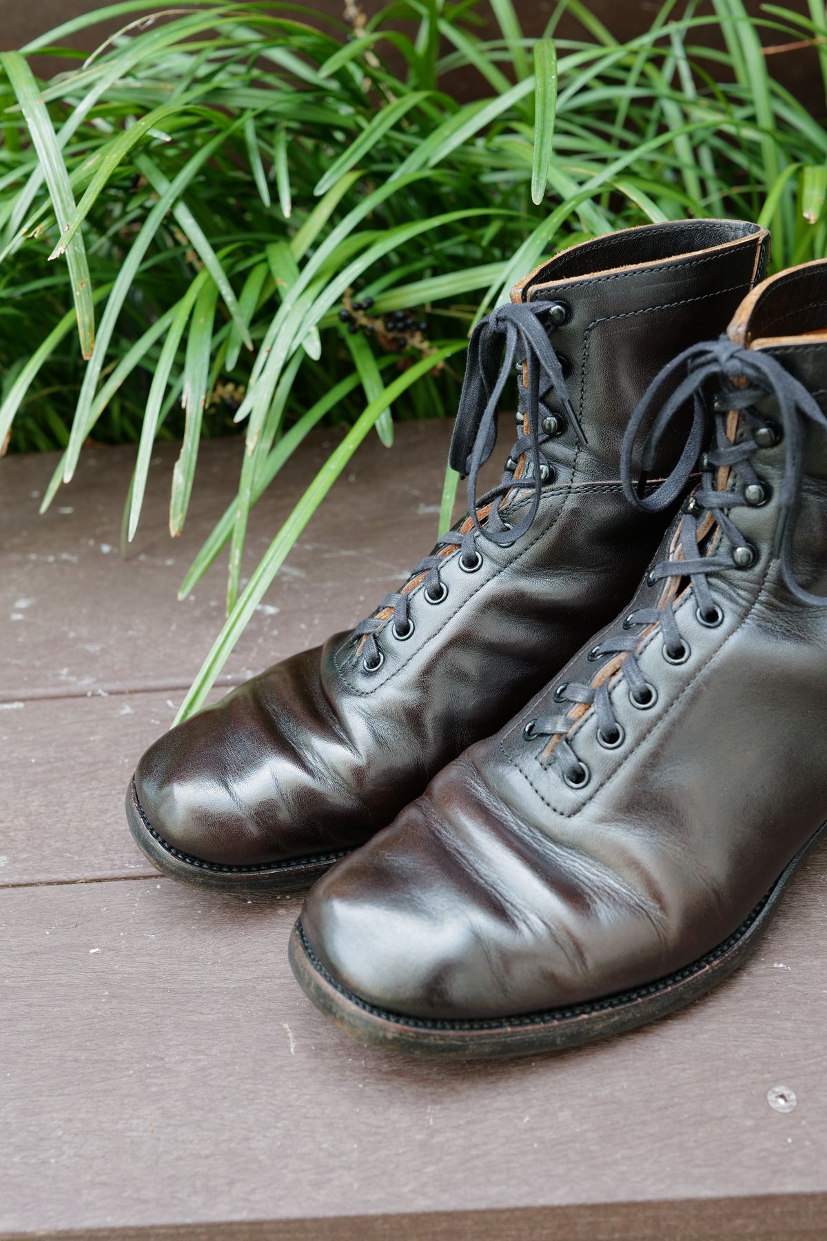 Photo by jcurry on March 1, 2026 of the Clinch Milne Soft-toe in Top Notch Horsehide Black (Tea core).