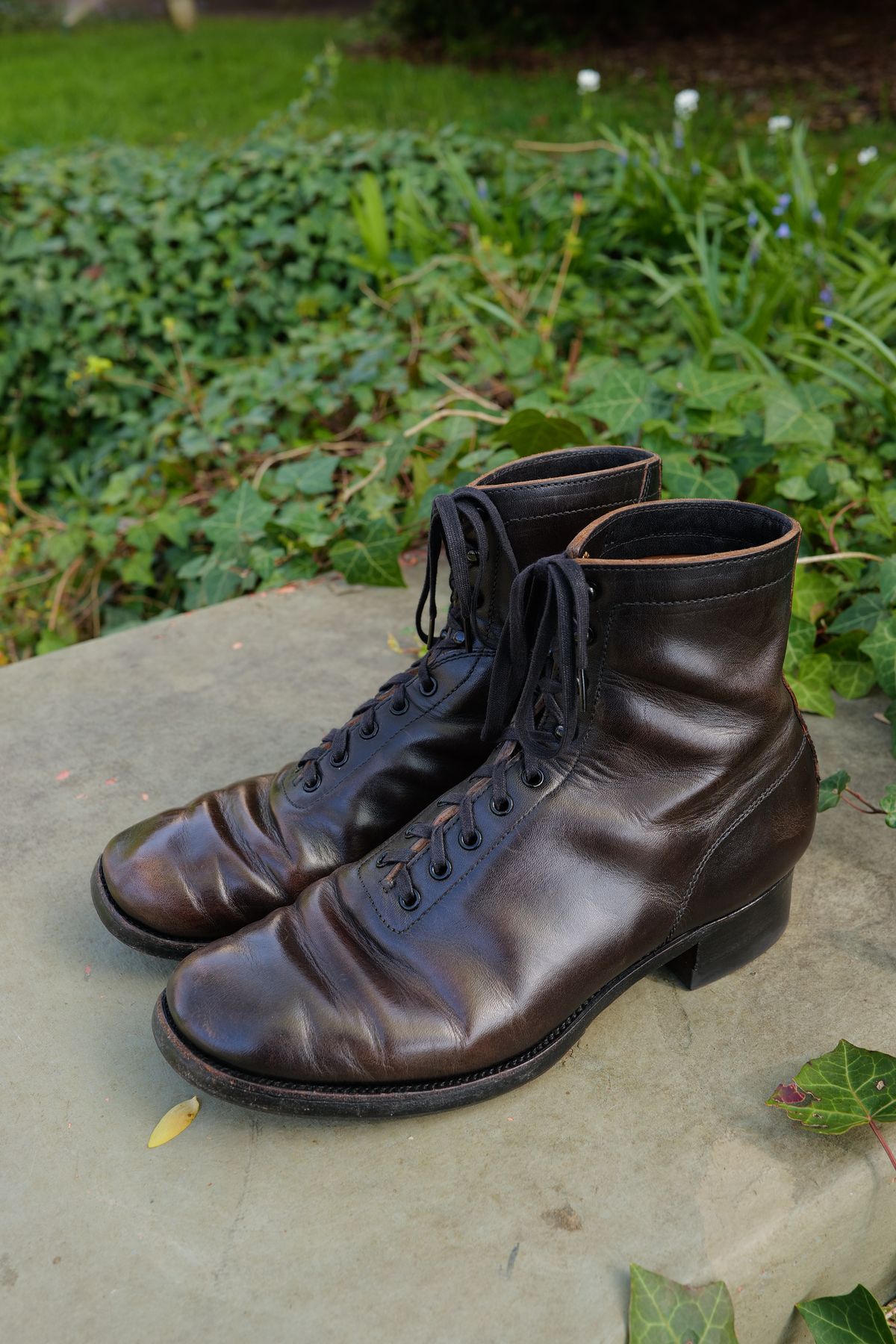 Photo by jcurry on April 5, 2026 of the Clinch Milne Soft-toe in Top Notch Horsehide Black (Tea core).