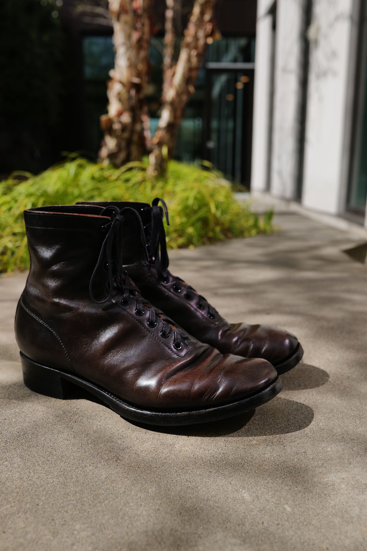 Photo by jcurry on April 5, 2026 of the Clinch Milne Soft-toe in Top Notch Horsehide Black (Tea core).