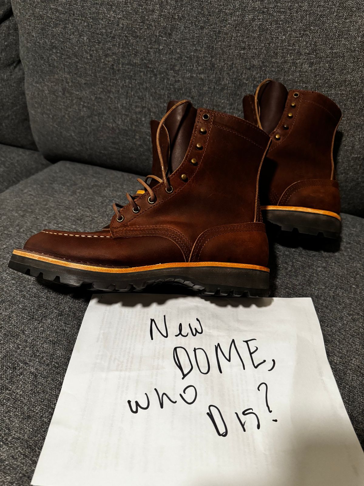 Photo by ElectricElephant on October 1, 2025 of the Nicks Moc Toe in Horween Predator Toasted Coconut.