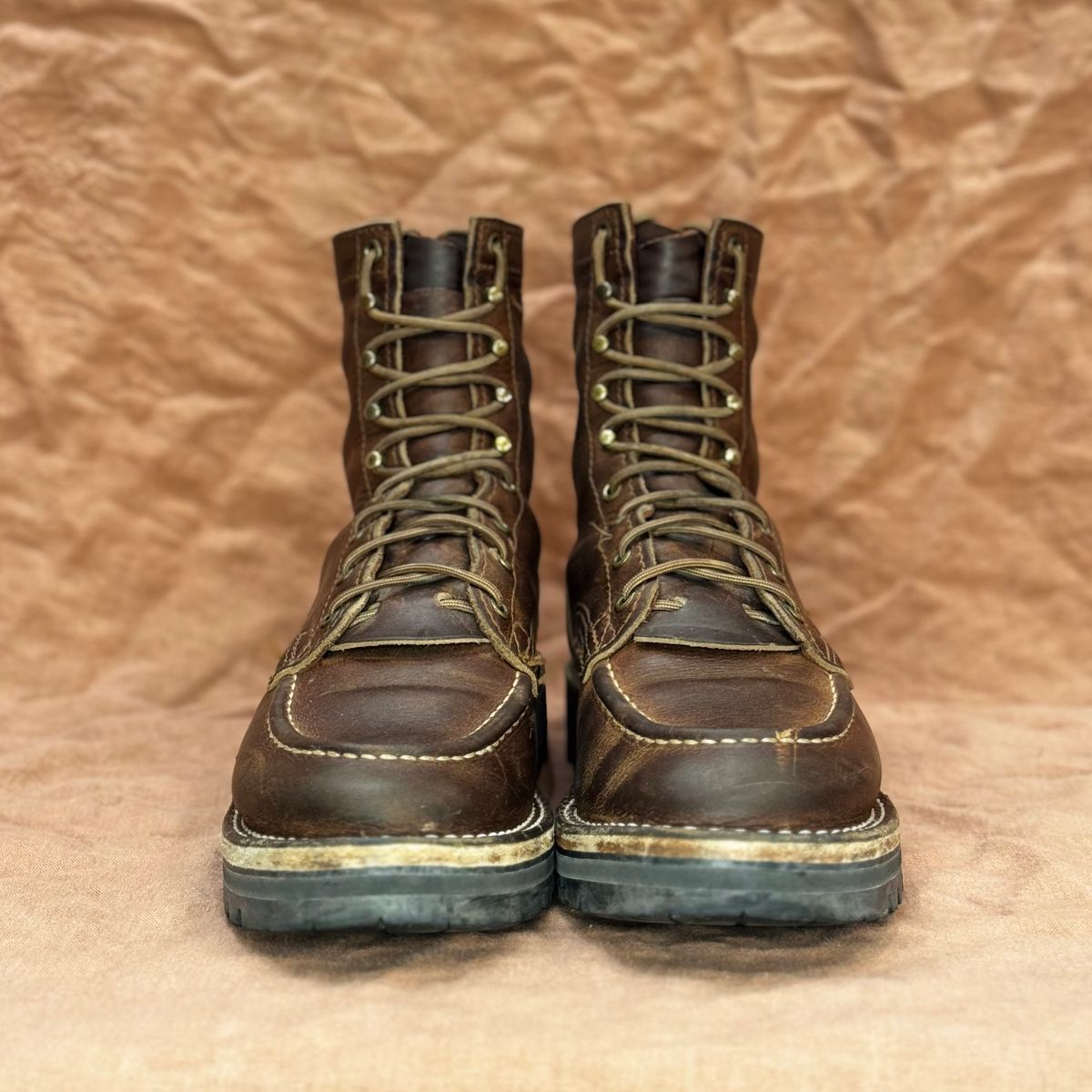 Photo by ElectricElephant on November 3, 2025 of the Nicks Moc Toe in Horween Predator Toasted Coconut.