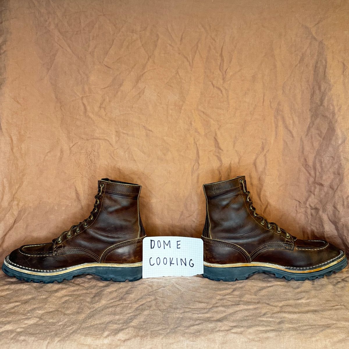 Photo by ElectricElephant on November 3, 2025 of the Nicks Moc Toe in Horween Predator Toasted Coconut.