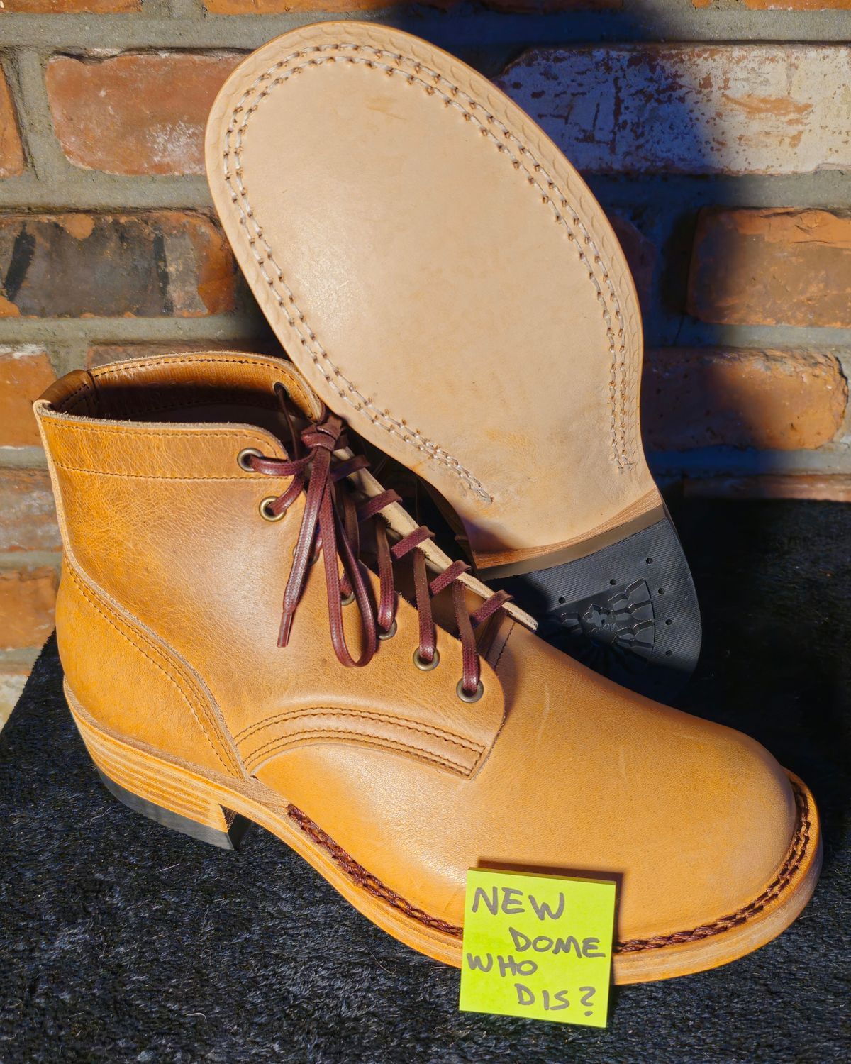 Photo by sub_machinist on October 5, 2025 of the Nicks Ivan in Horween Light Natural Dublin.