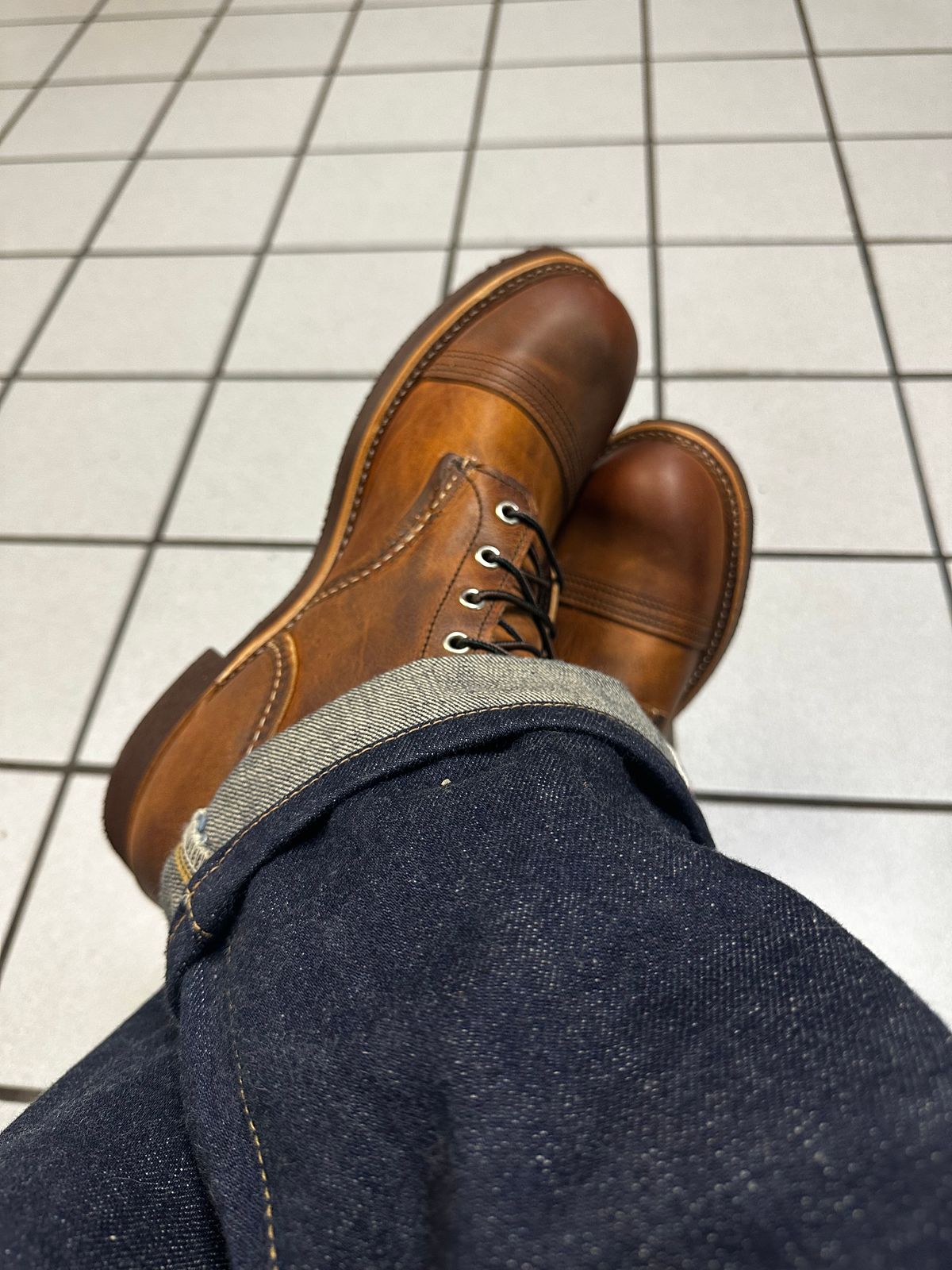 Photo by CulinaryQUEDawg on May 23, 2025 of the Red Wing Iron Ranger in S.B. Foot Copper Rough and Tough.