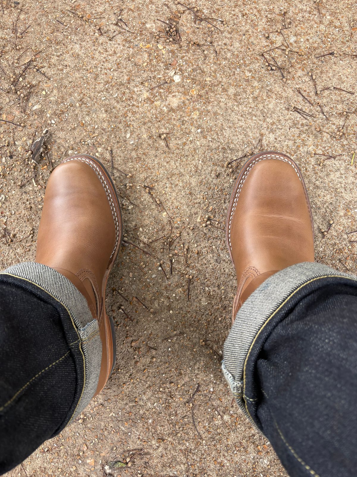 Photo by CulinaryQUEDawg on June 11, 2026 of the Wesco Mister Lou in Horween Colvados Chromexcel.
