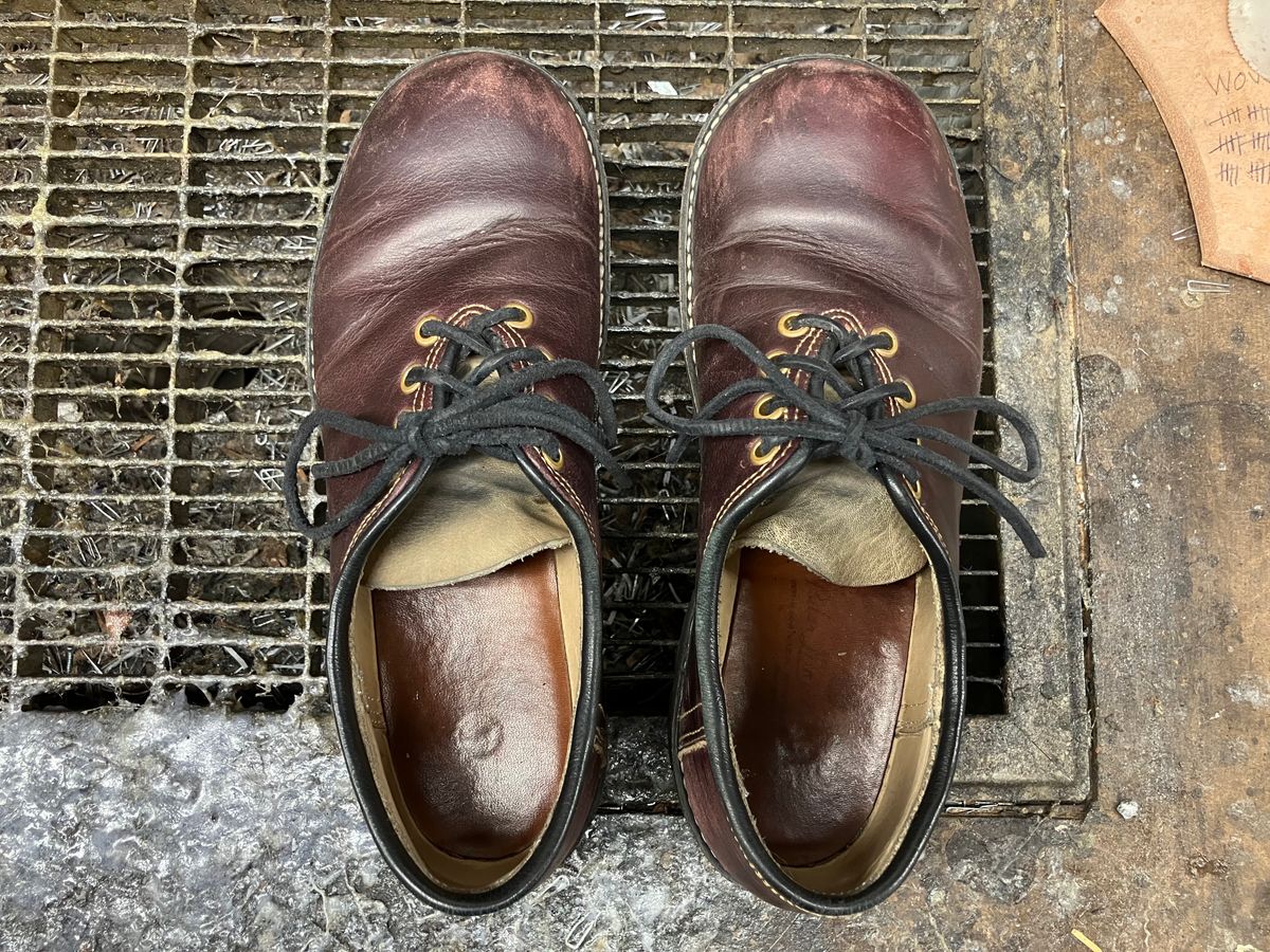 Photo by limmer_zeta on March 4, 2025 of the Peter Limmer & Sons Whole Cut Center Tie in Seidel Oxblood Double Shot.