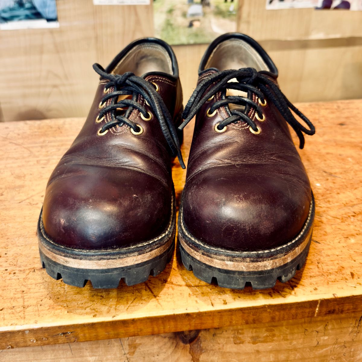 Photo by limmer_zeta on April 4, 2025 of the Peter Limmer & Sons Whole Cut Center Tie in Seidel Oxblood Double Shot.