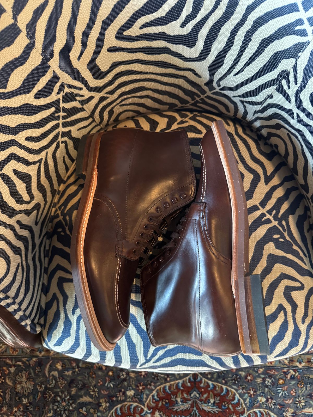 Photo by BlueMtn on October 3, 2025 of the Alden Indy Boot in Horween Brown Chromexcel.