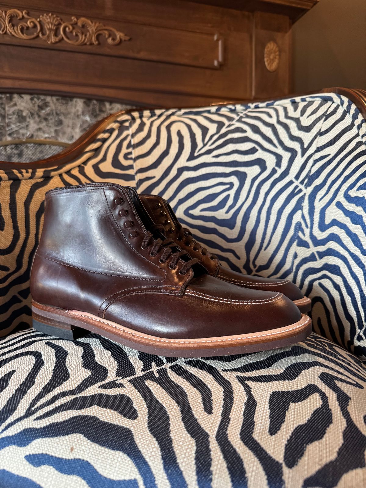 Photo by BlueMtn on October 3, 2025 of the Alden Indy Boot in Horween Brown Chromexcel.