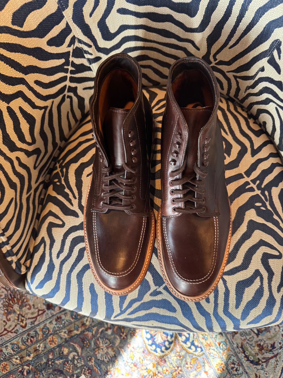 Photo by BlueMtn on October 3, 2025 of the Alden Indy Boot in Horween Brown Chromexcel.