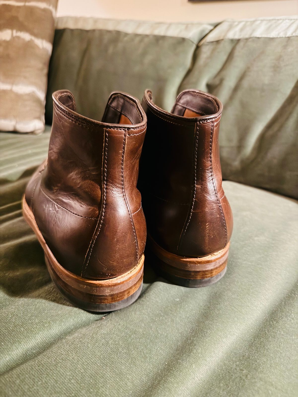 Photo by BlueMtn on November 6, 2025 of the Alden Indy Boot in Horween Brown Chromexcel.