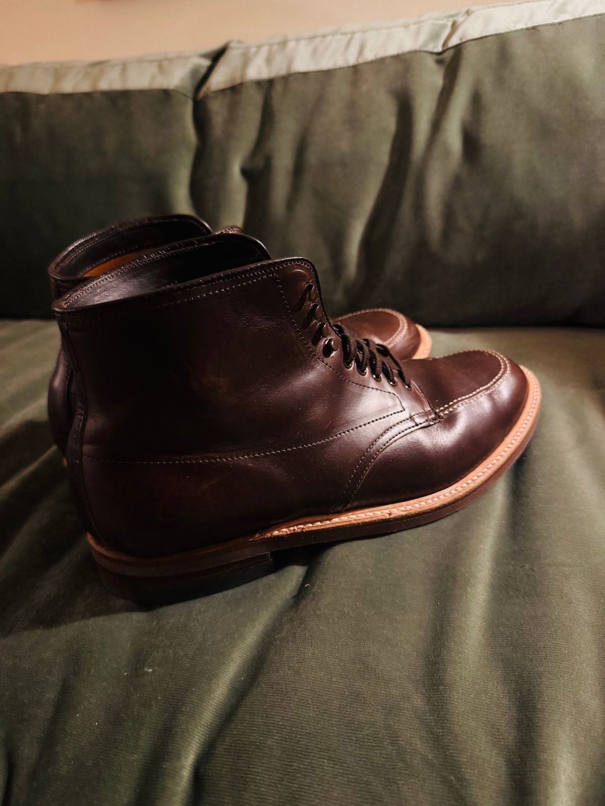 Photo by BlueMtn on November 6, 2025 of the Alden Indy Boot in Horween Brown Chromexcel.