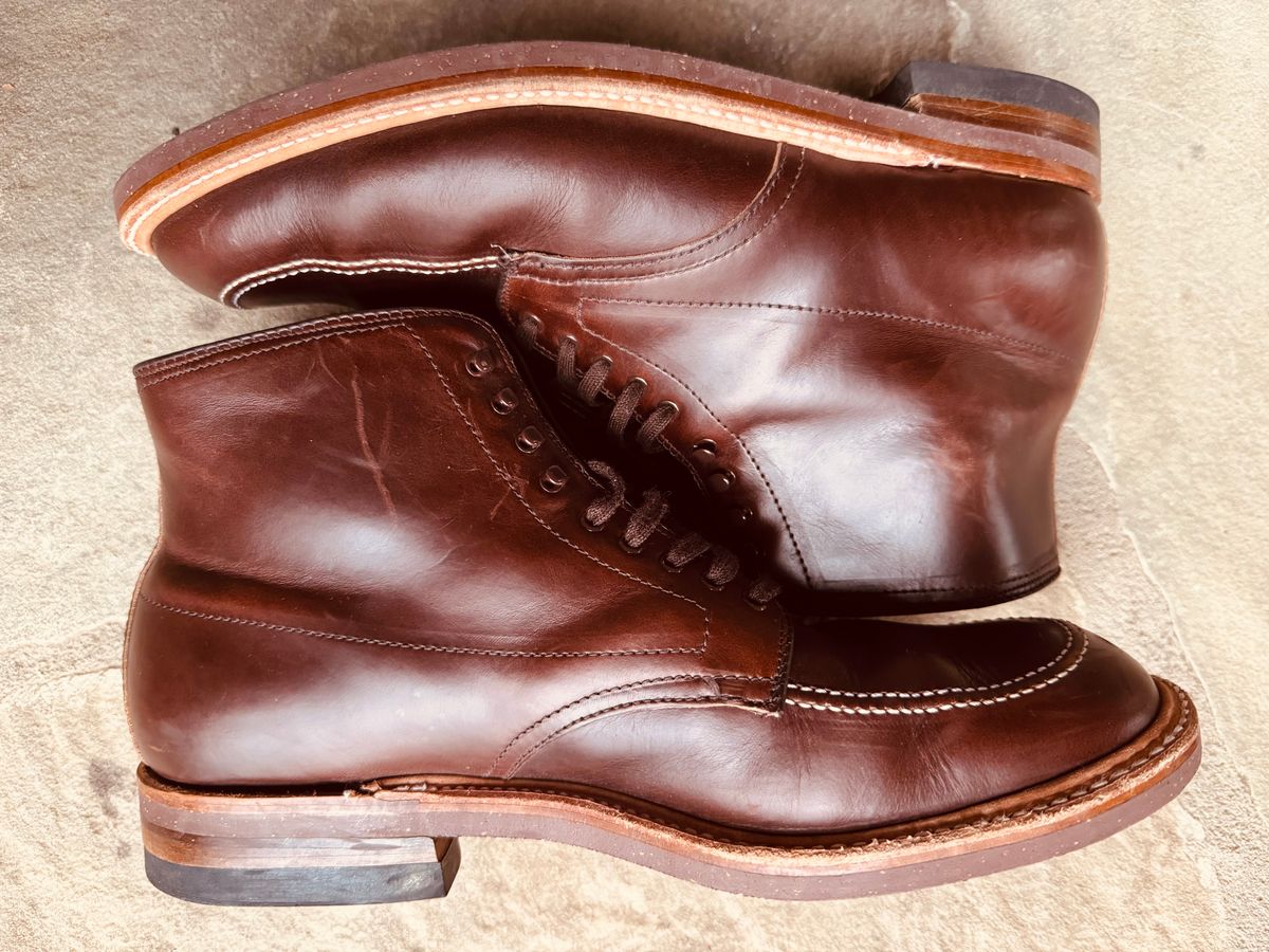 Photo by BlueMtn on December 5, 2025 of the Alden Indy Boot in Horween Brown Chromexcel.