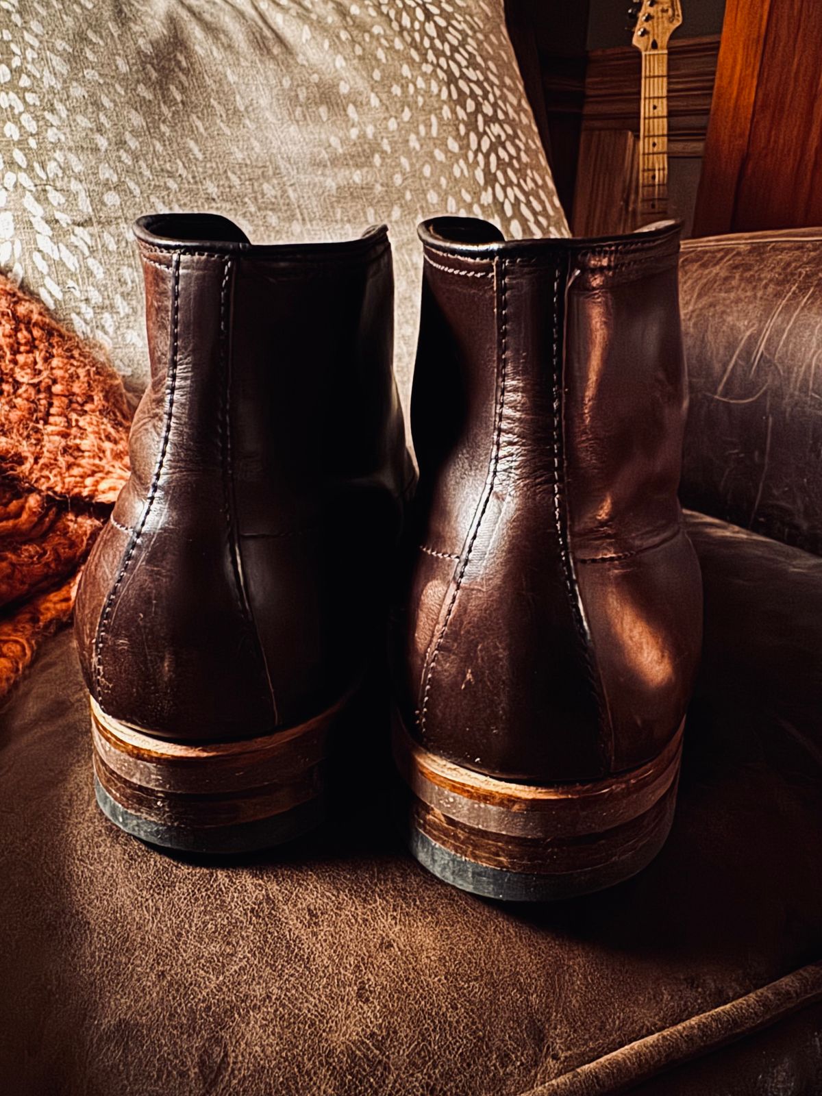 Photo by BlueMtn on January 6, 2026 of the Alden Indy Boot in Horween Brown Chromexcel.