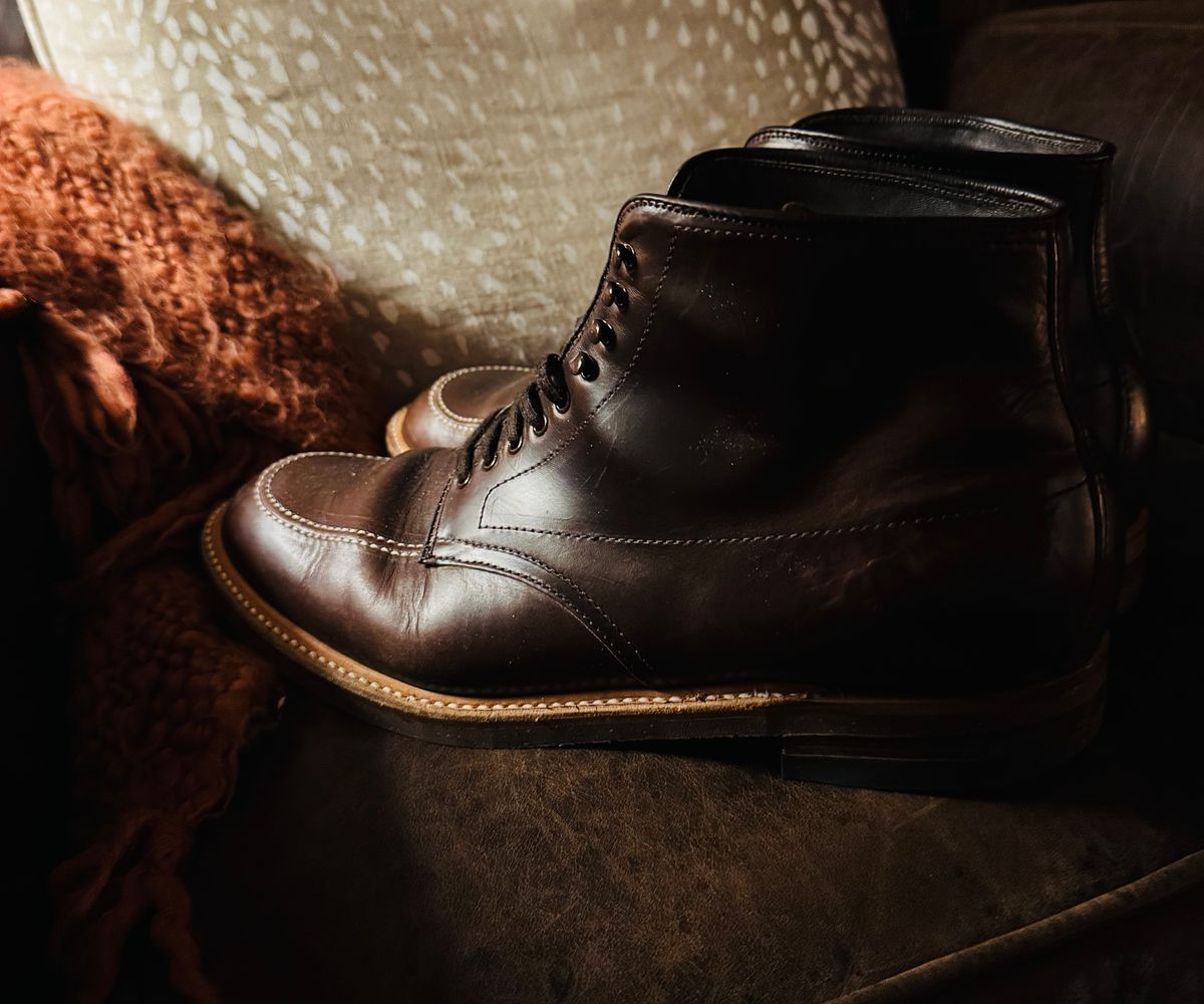 Photo by BlueMtn on January 6, 2026 of the Alden Indy Boot in Horween Brown Chromexcel.