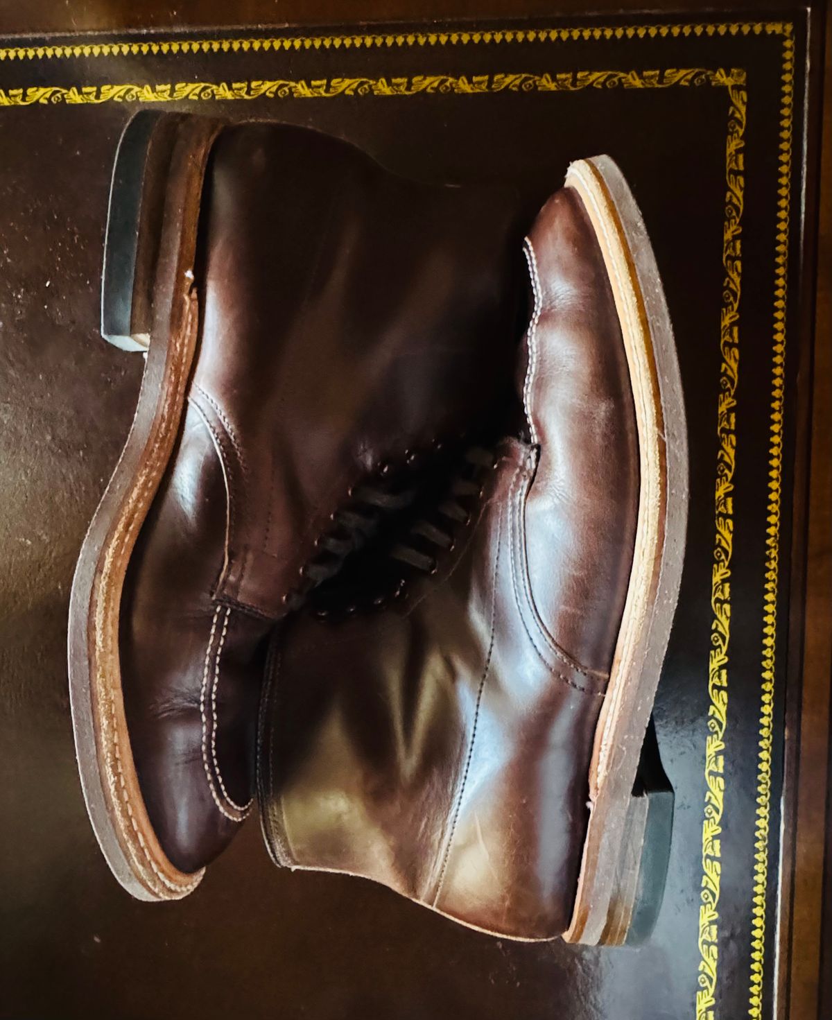Photo by BlueMtn on February 1, 2026 of the Alden Indy Boot in Horween Brown Chromexcel.