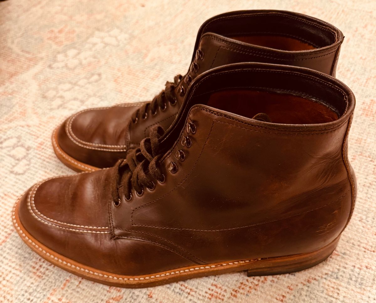 Photo by BlueMtn on April 6, 2026 of the Alden Indy Boot in Horween Brown Chromexcel.