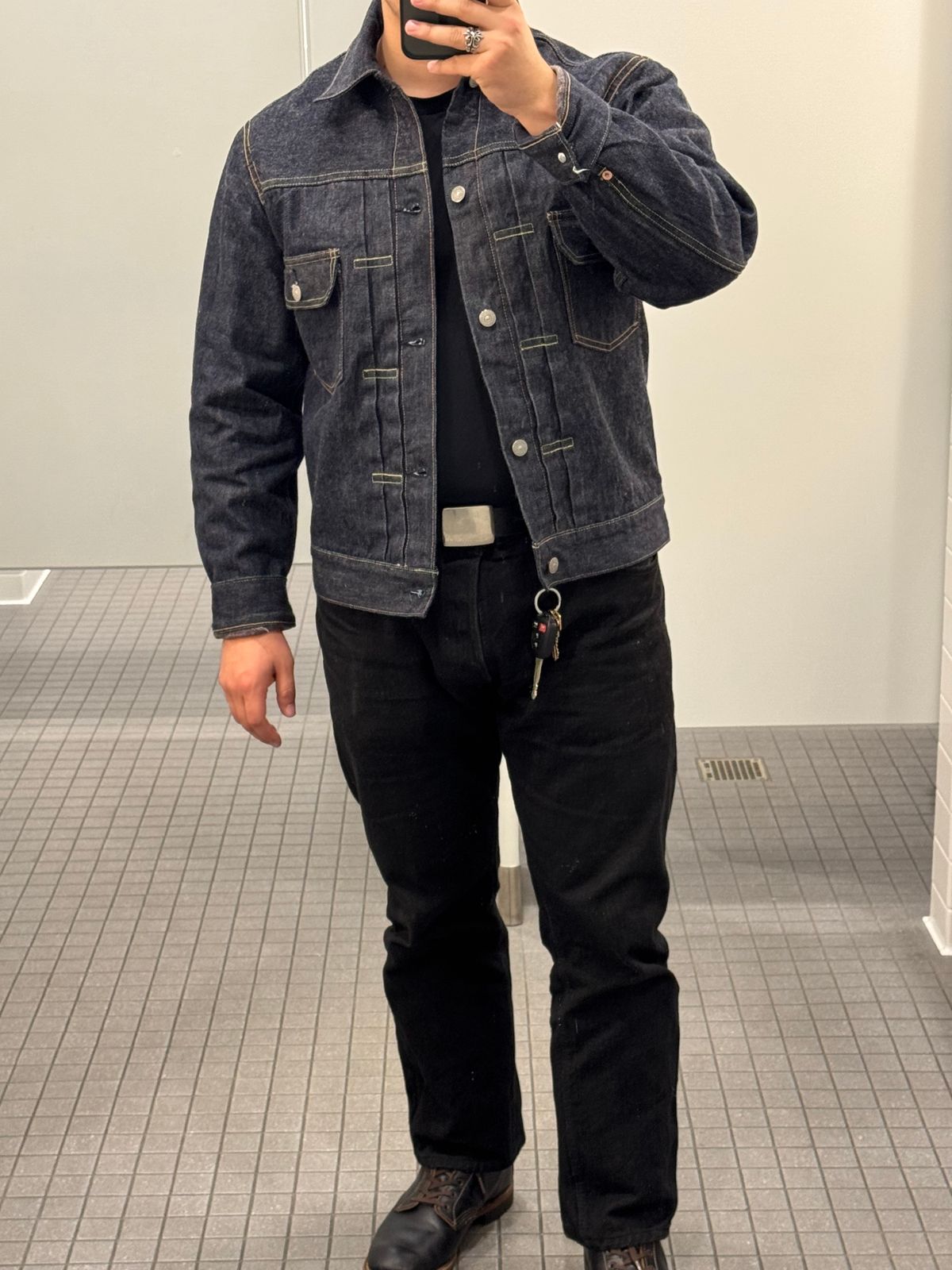 Photo by joehl on December 12, 2024 of the Sugar Cane Type 2 Blanket-Lined in 14.25oz unsanforized Double Ring Spun Japanese Denim.