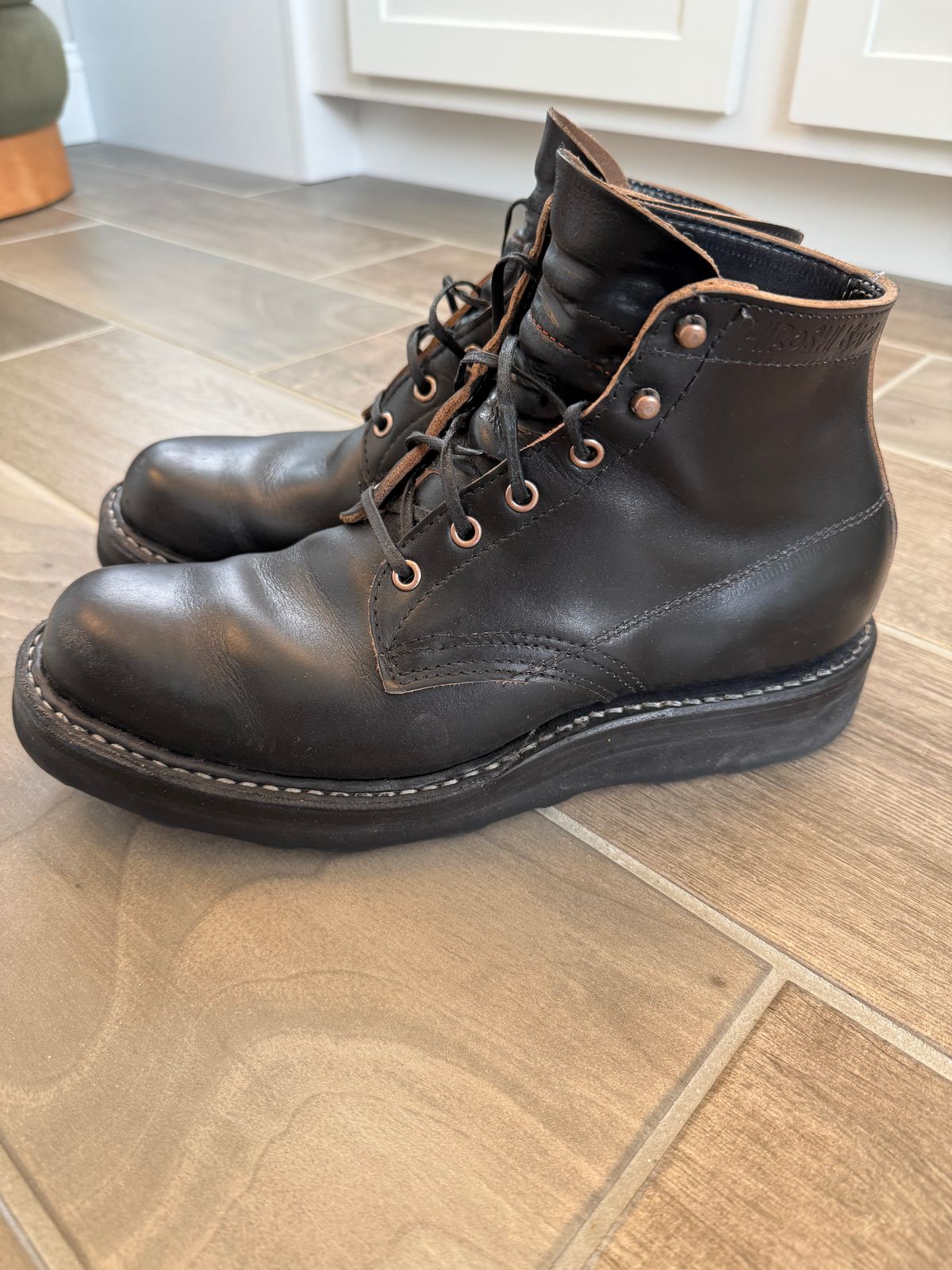 Photo by blove13 on December 5, 2025 of the White's Semi-Dress in Horween Black Teacore Chromexcel.