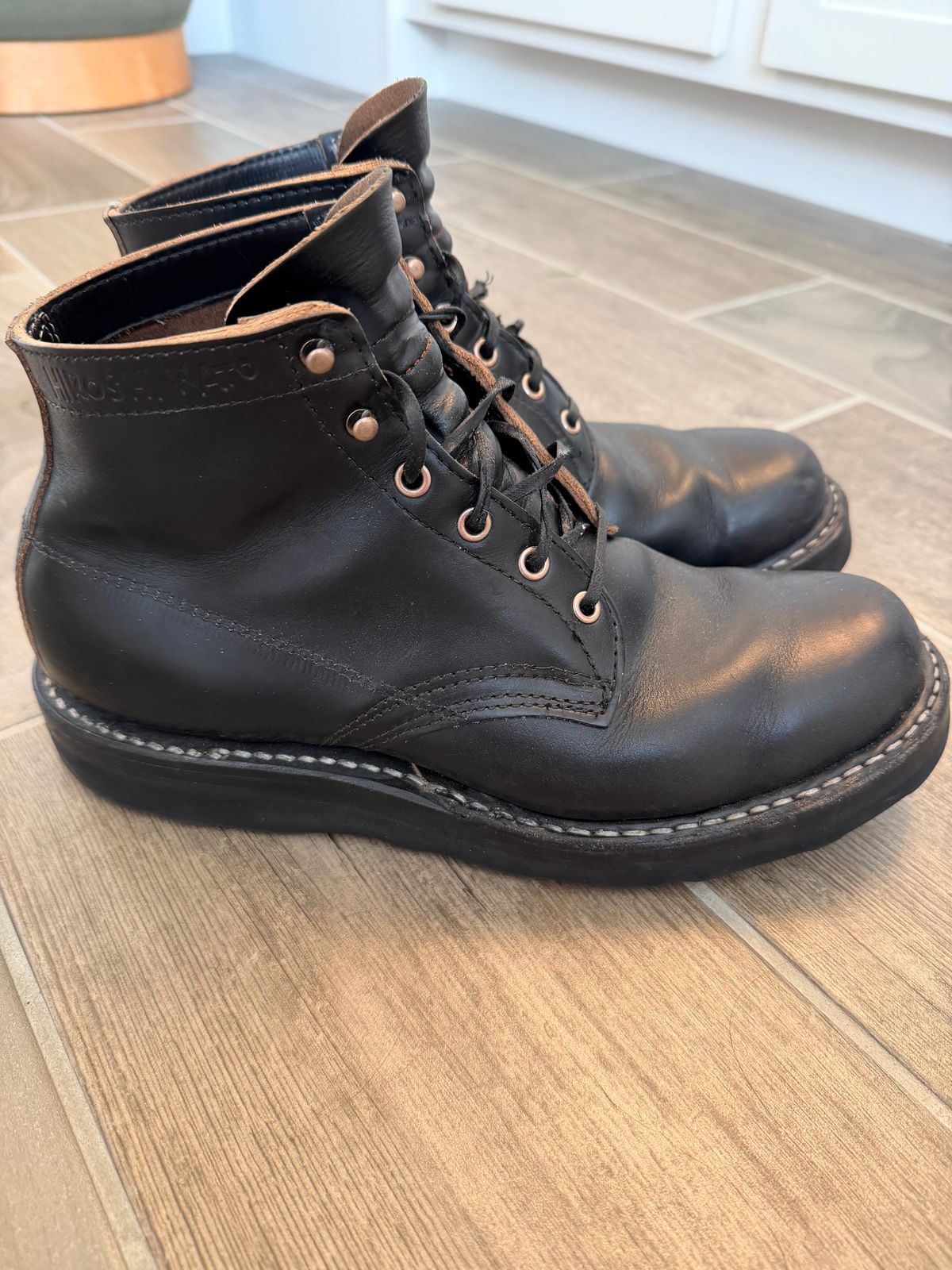 Photo by blove13 on January 5, 2026 of the White's Semi-Dress in Horween Black Teacore Chromexcel.