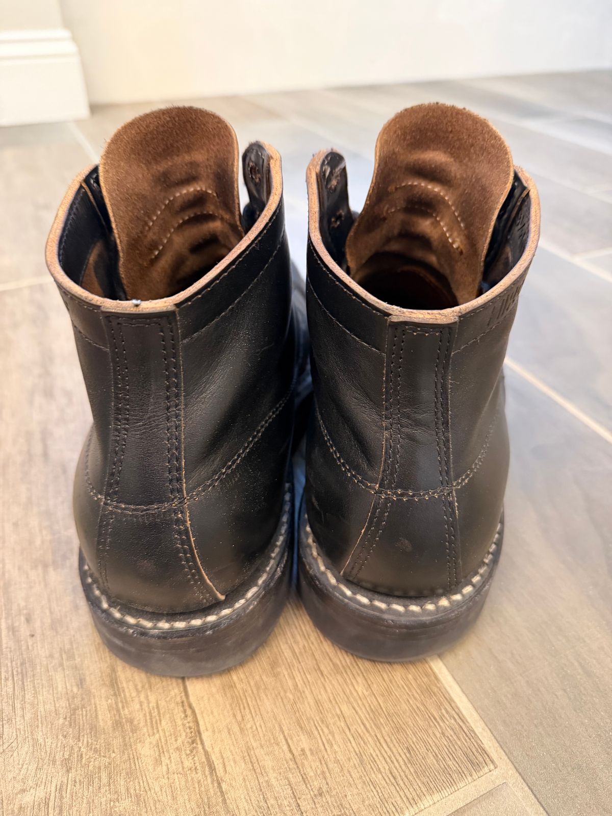 Photo by blove13 on February 5, 2026 of the White's Semi-Dress in Horween Black Teacore Chromexcel.