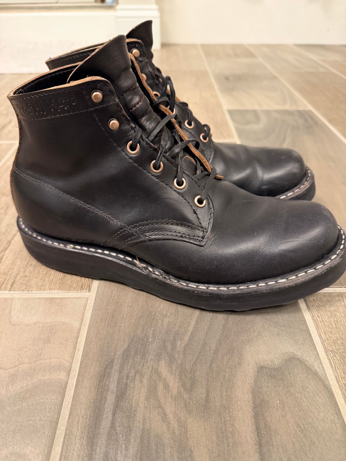 Photo by blove13 on March 6, 2026 of the White's Semi-Dress in Horween Black Teacore Chromexcel.