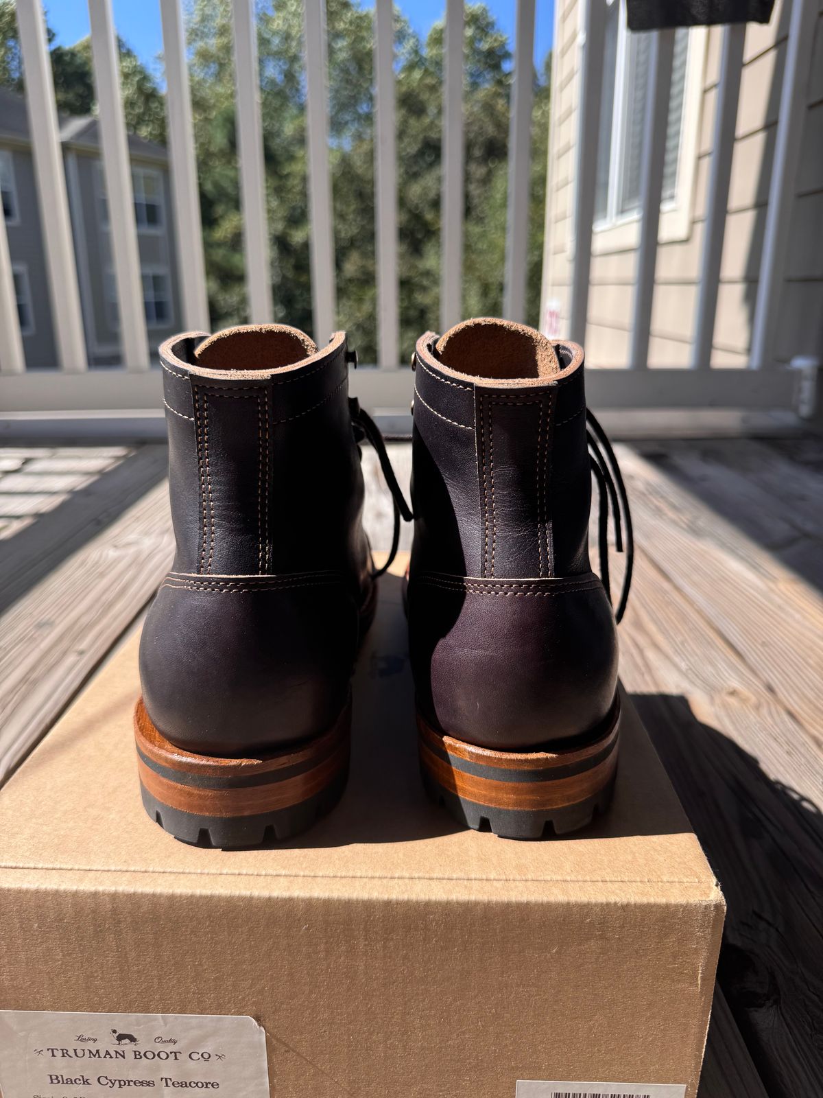 Photo by brian1 on October 2, 2025 of the Truman Cap Toe Boot in Black Teacore.