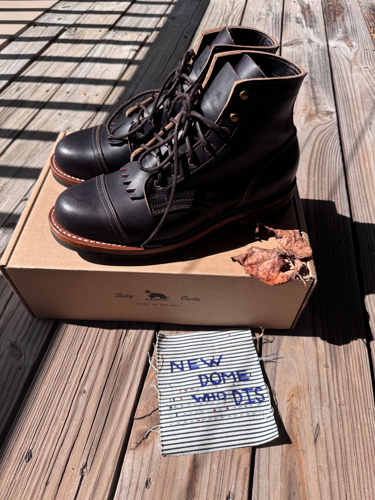 Photo by brian1 on October 2, 2025 of the Truman Cap Toe Boot in Black Teacore.