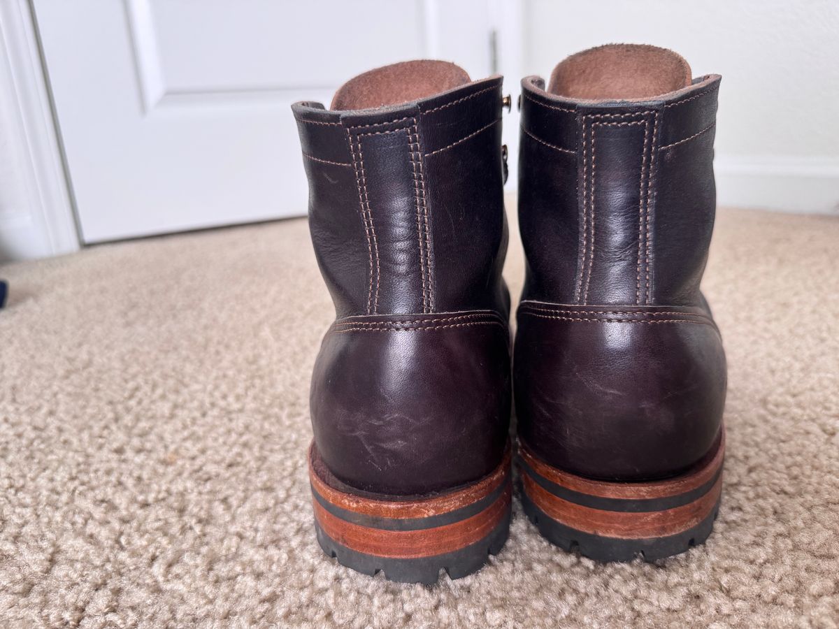 Photo by brian1 on November 2, 2025 of the Truman Cap Toe Boot in Black Teacore.