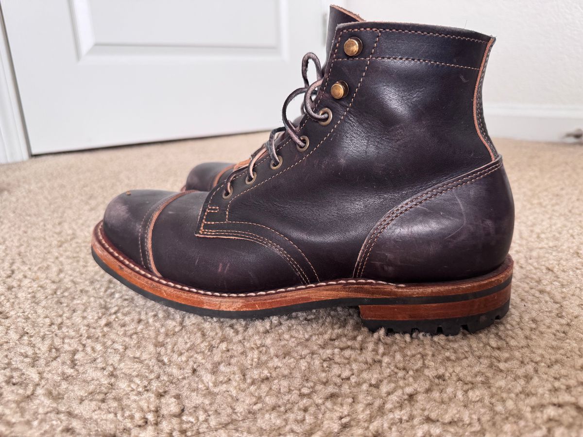 Photo by brian1 on November 2, 2025 of the Truman Cap Toe Boot in Black Teacore.